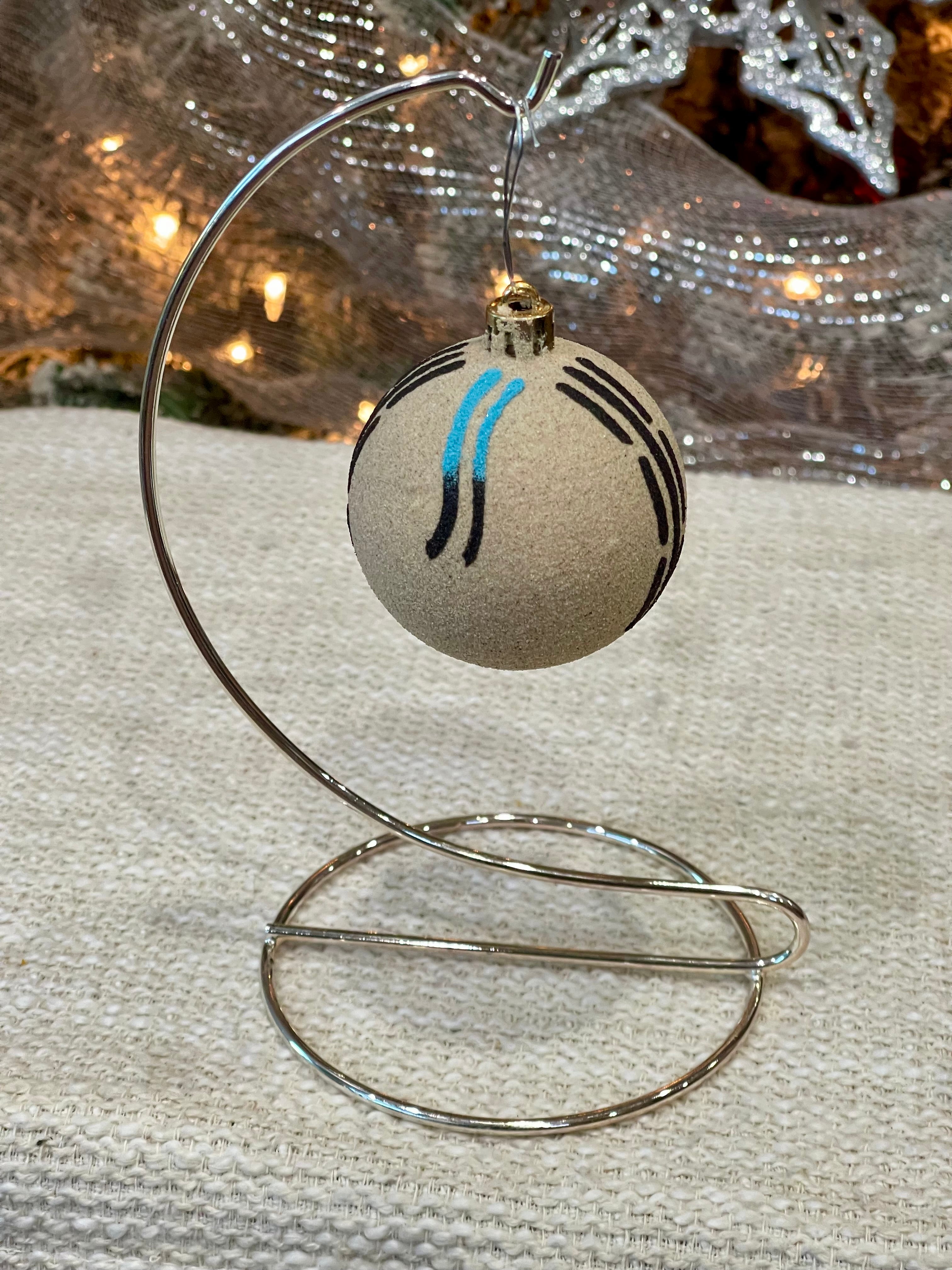 Handcrafted Ceramic Sand Painted Ornament