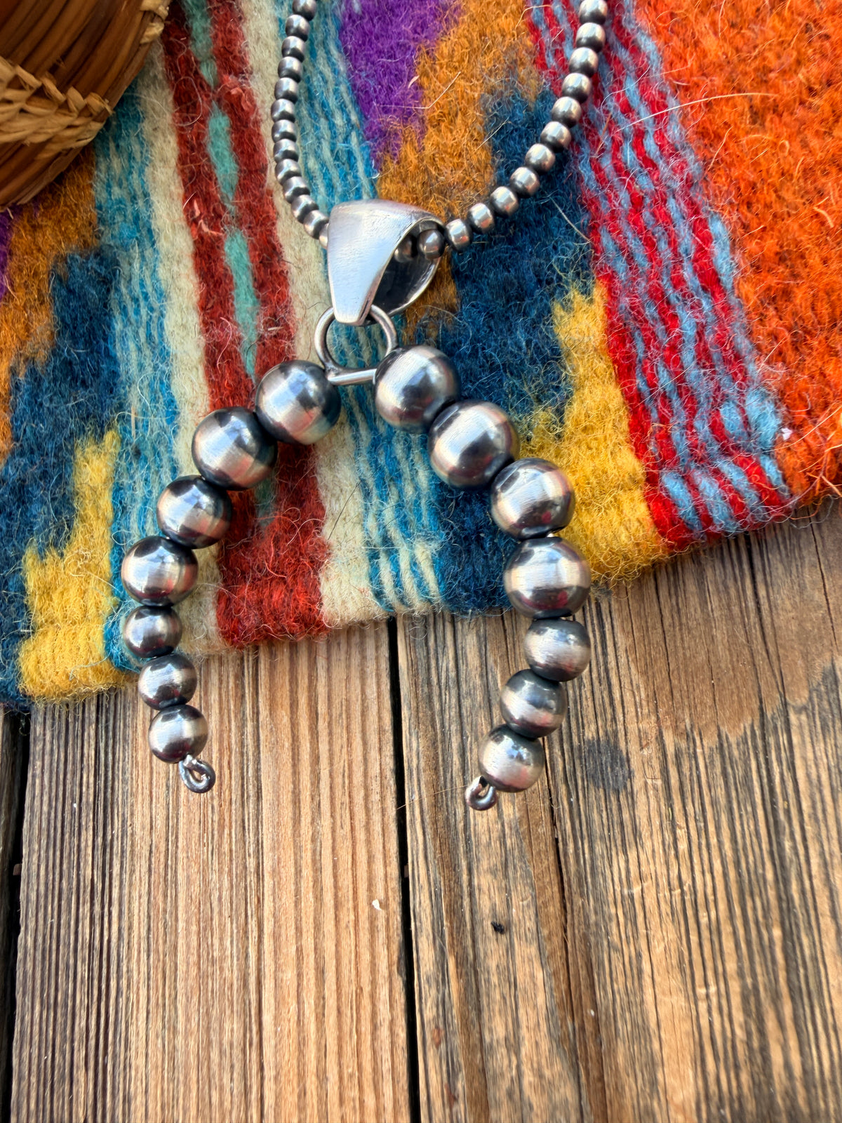 Handcrafted Sterling Silver Pearl Beaded Naja Pendant