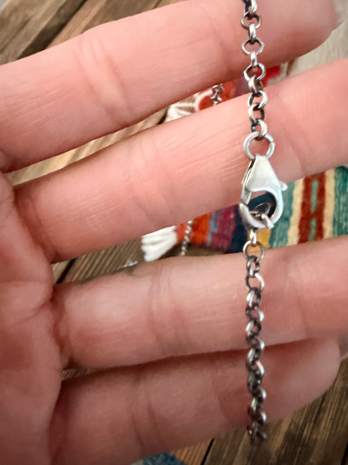 Handcrafted Turquoise & Sterling Silver Bar Necklace