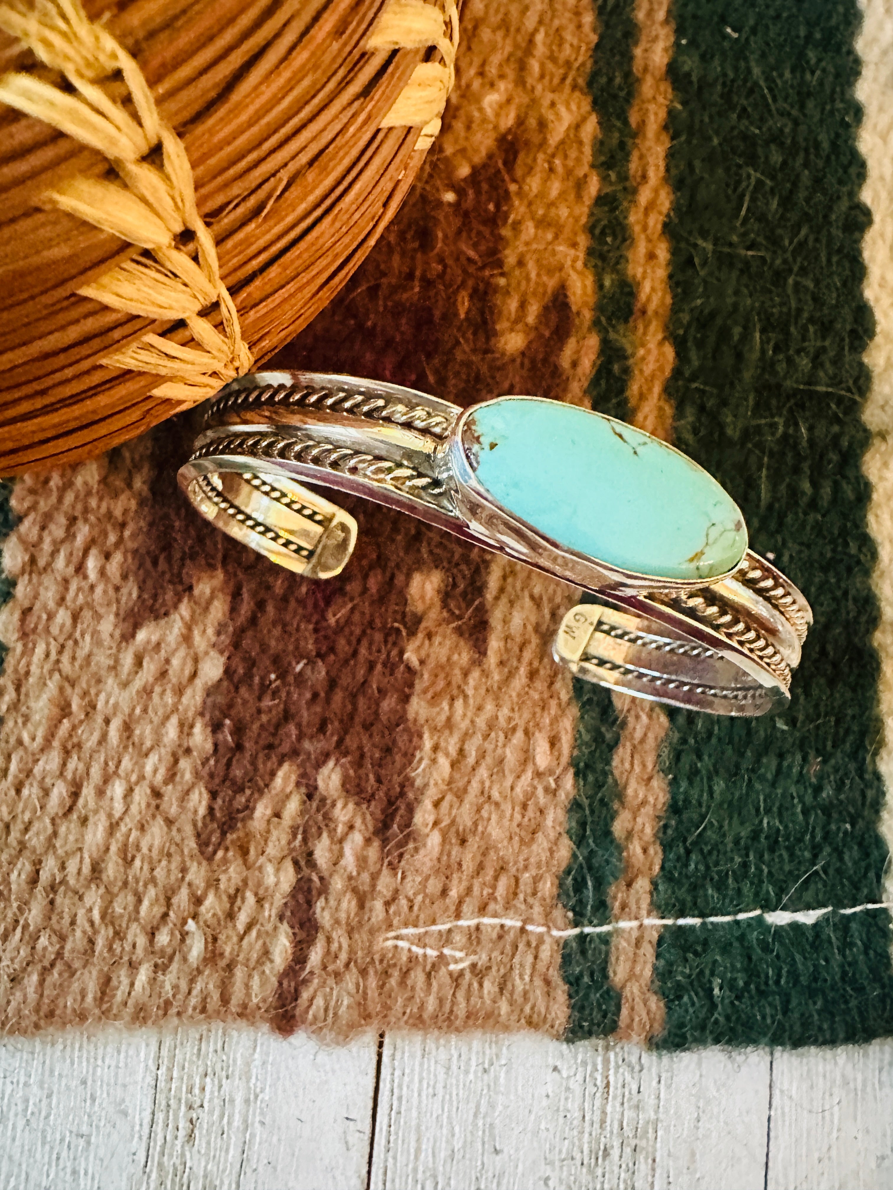 Navajo Turquoise & Sterling Silver Cuff Bracelet