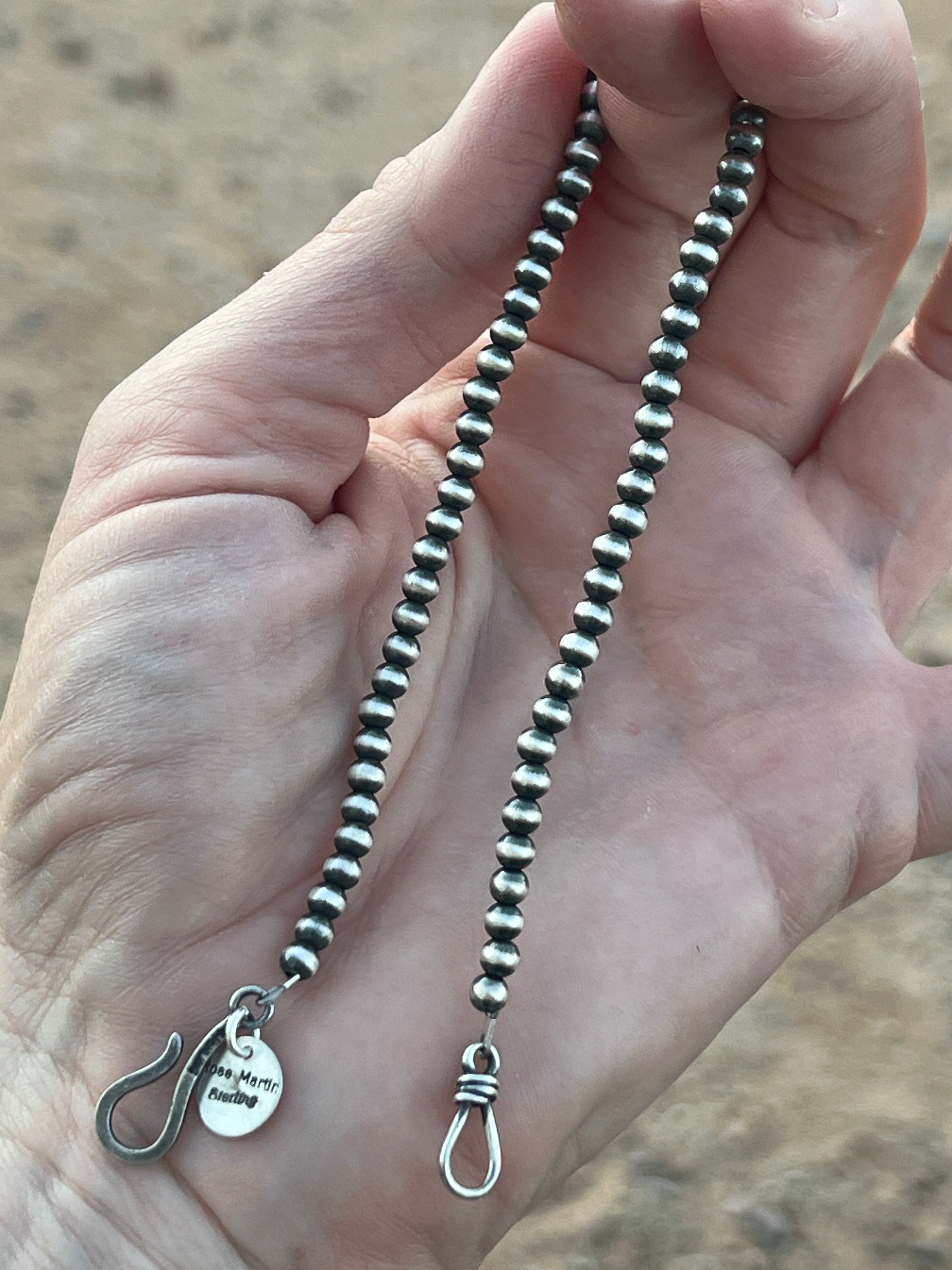 Rose Martin Electric Rainbow Sterling Silver, Turquoise and Spiny Oyster Single Strand Beaded Necklace, 22 inches