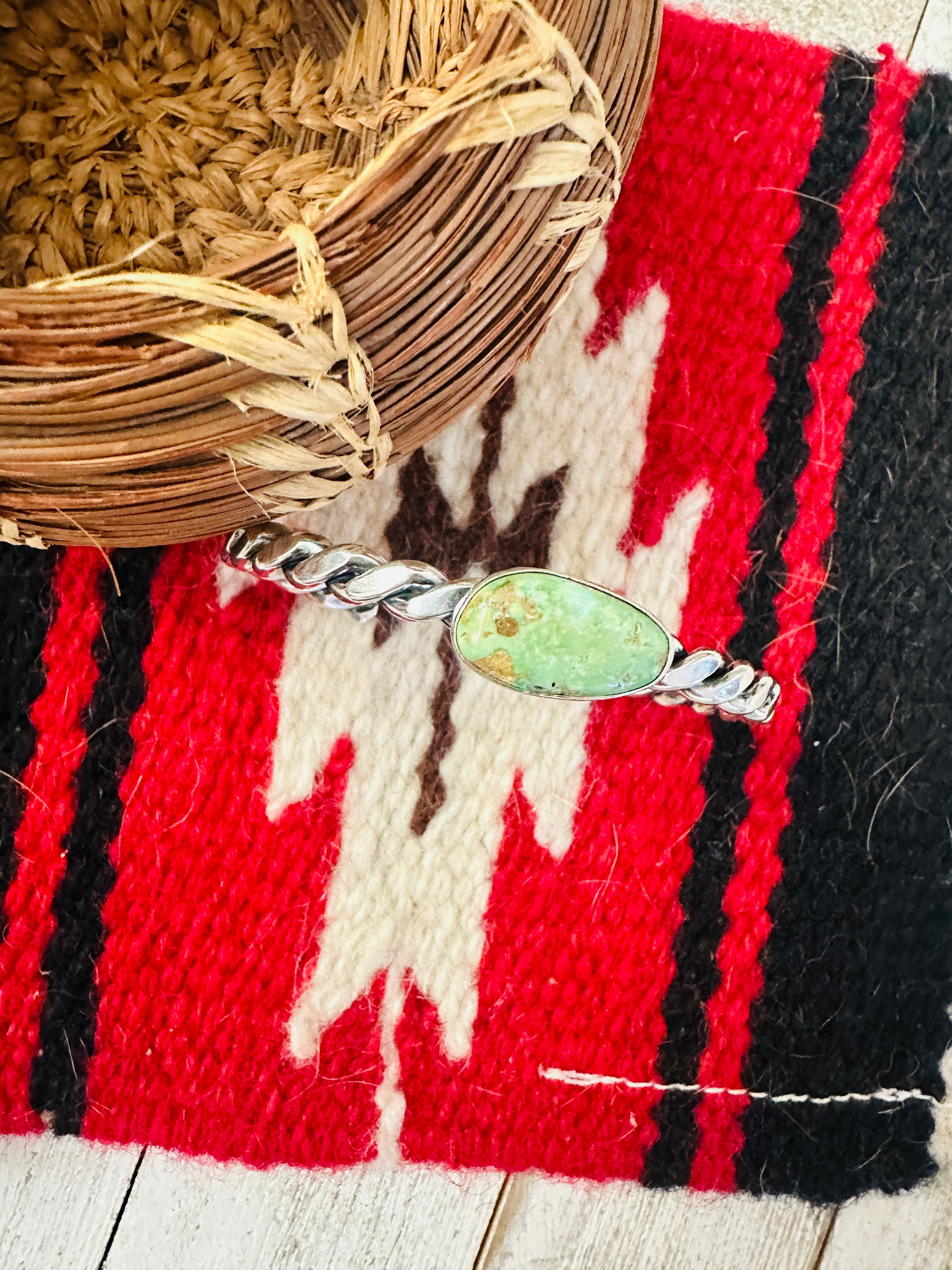 Navajo Royston Turquoise & Sterling Silver Cuff Bracelet