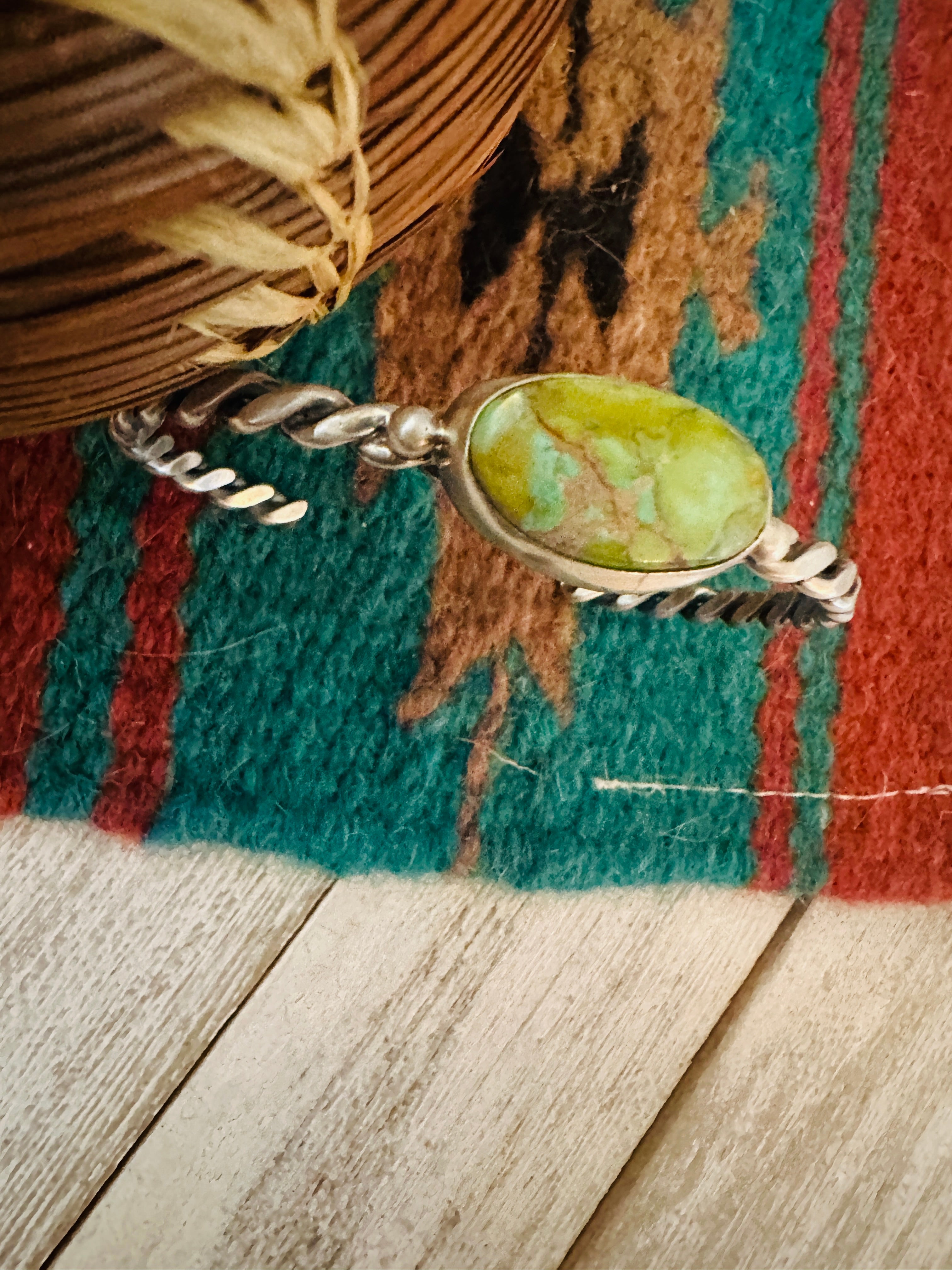 Navajo Sterling Silver & Turquoise Cuff Bracelet