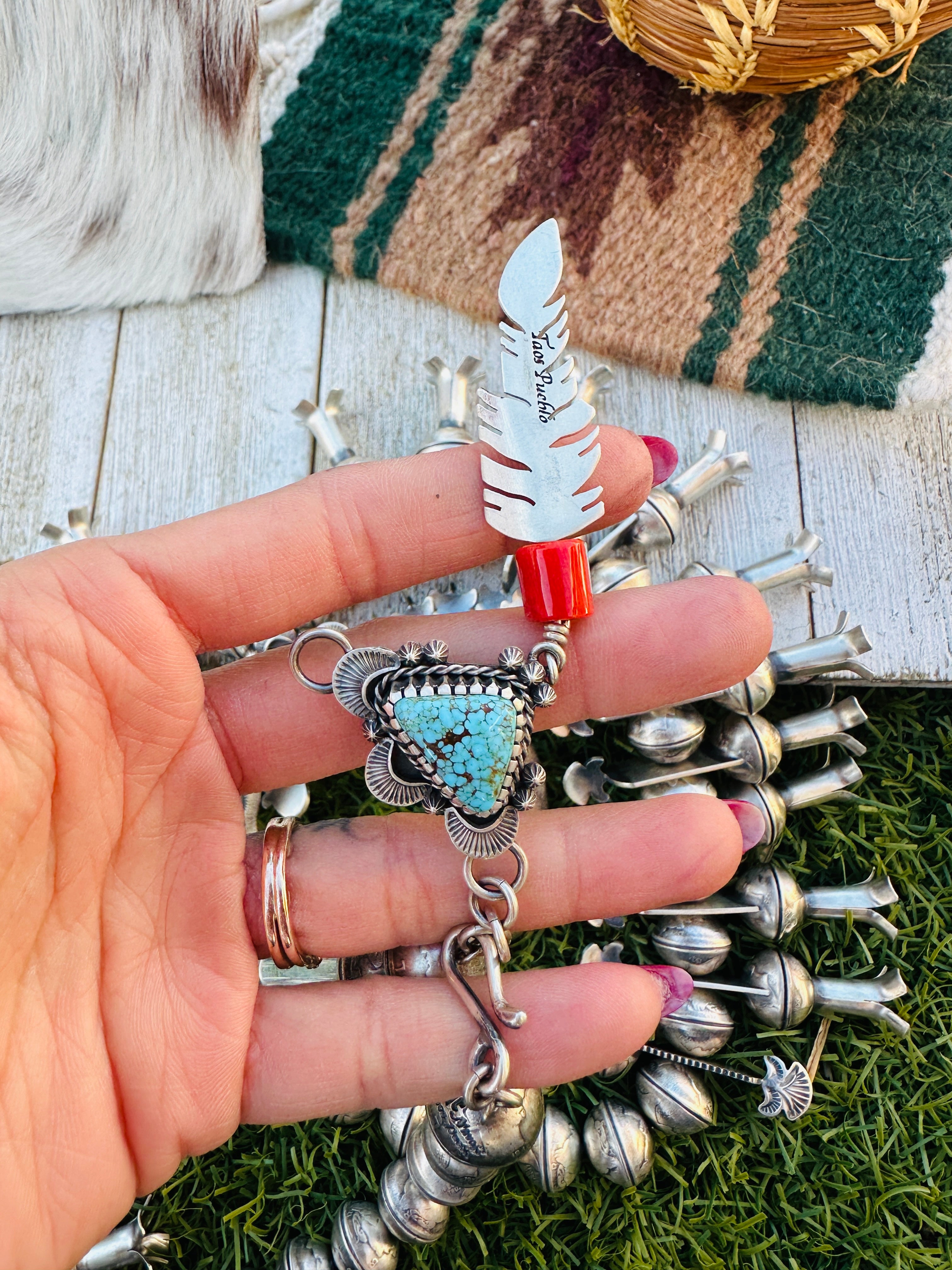 Handcrafted Vintage Old Pawn Turquoise & Sterling Silver