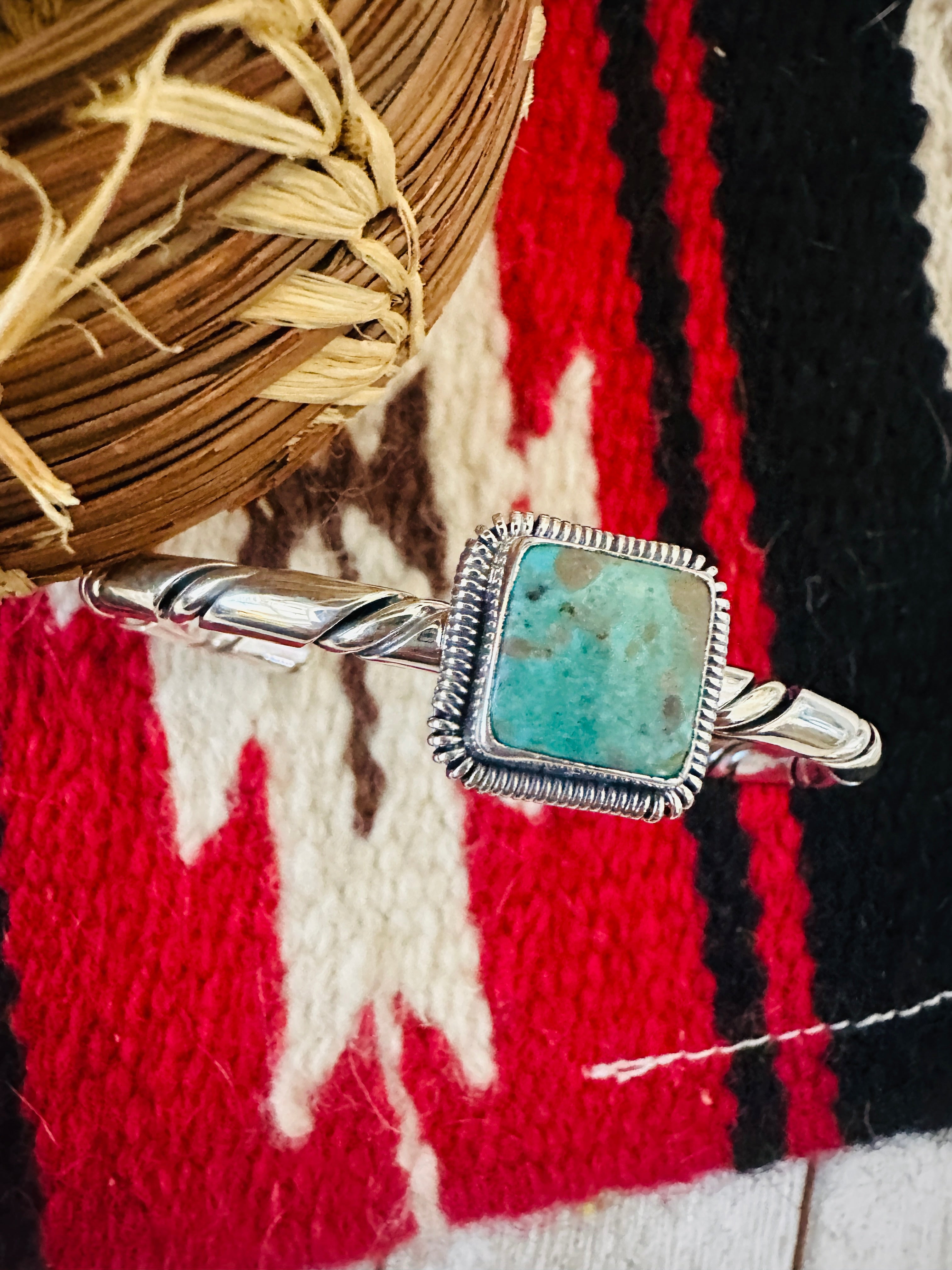 Handcrafted Sterling Silver & Turquoise Cuff Bracelet