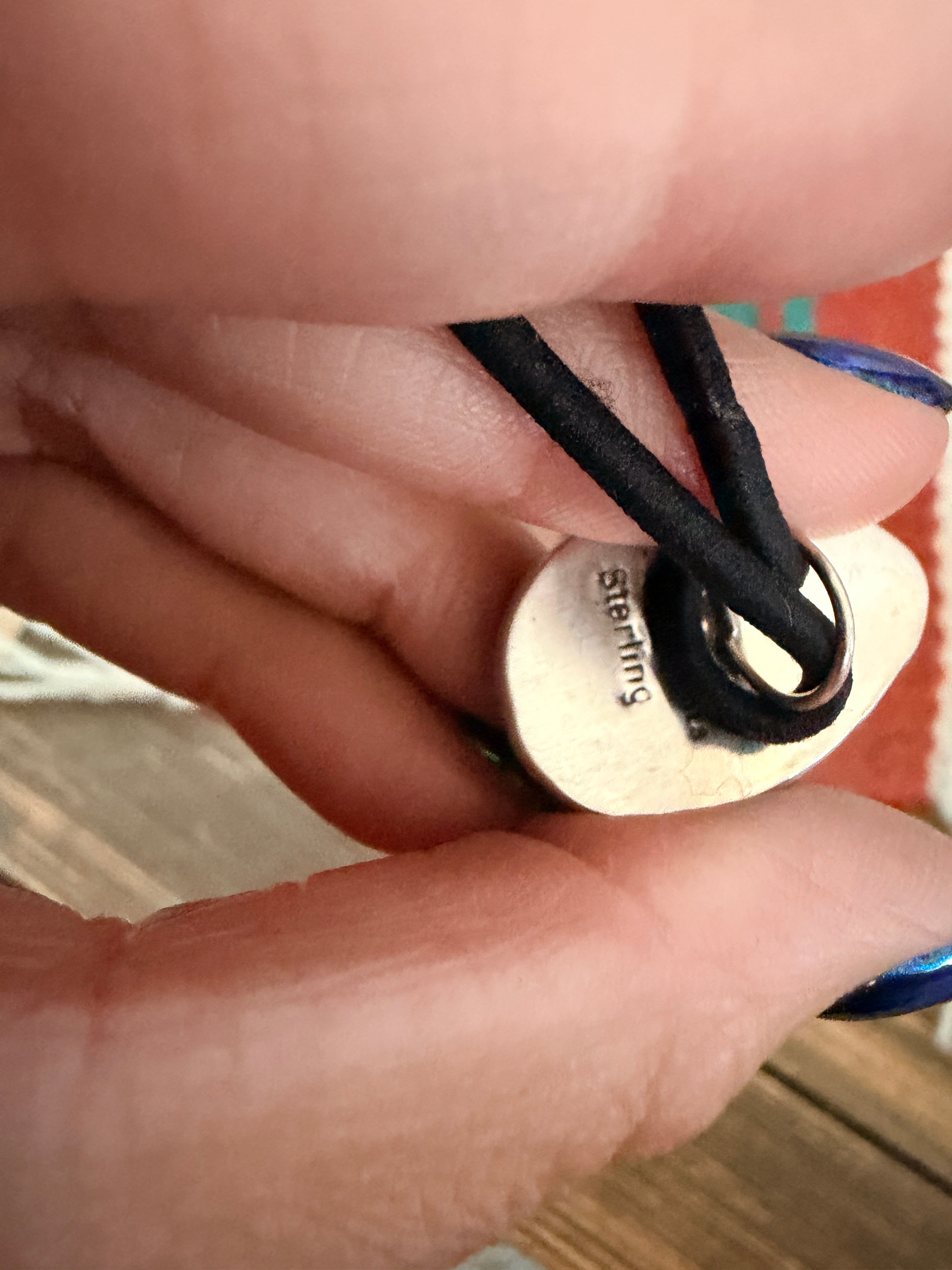 Handcrafted Turquoise & Sterling Silver Hair Tie Charm