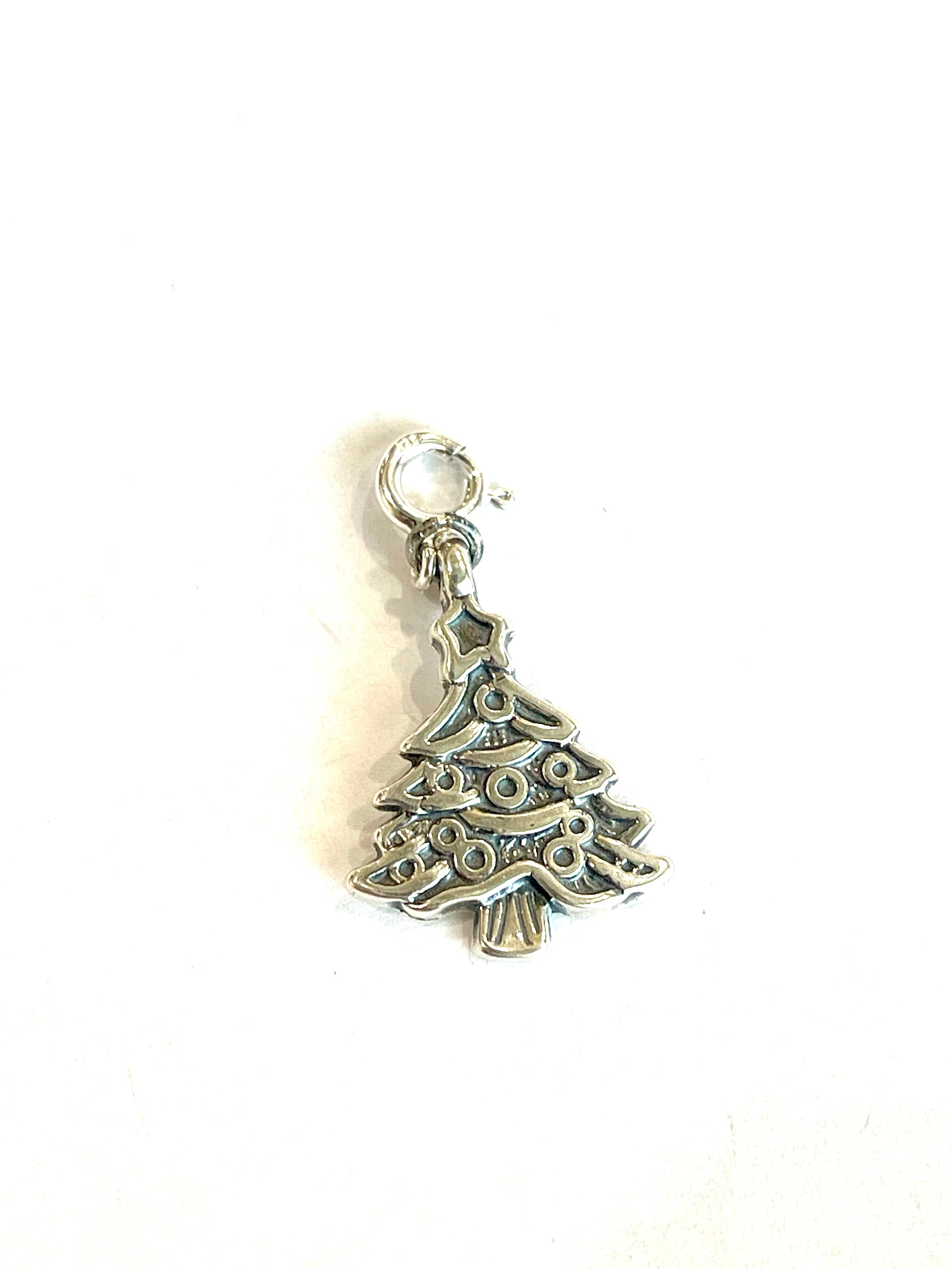 Native Handmade Sterling Silver CHRISTMAS TREE Charm