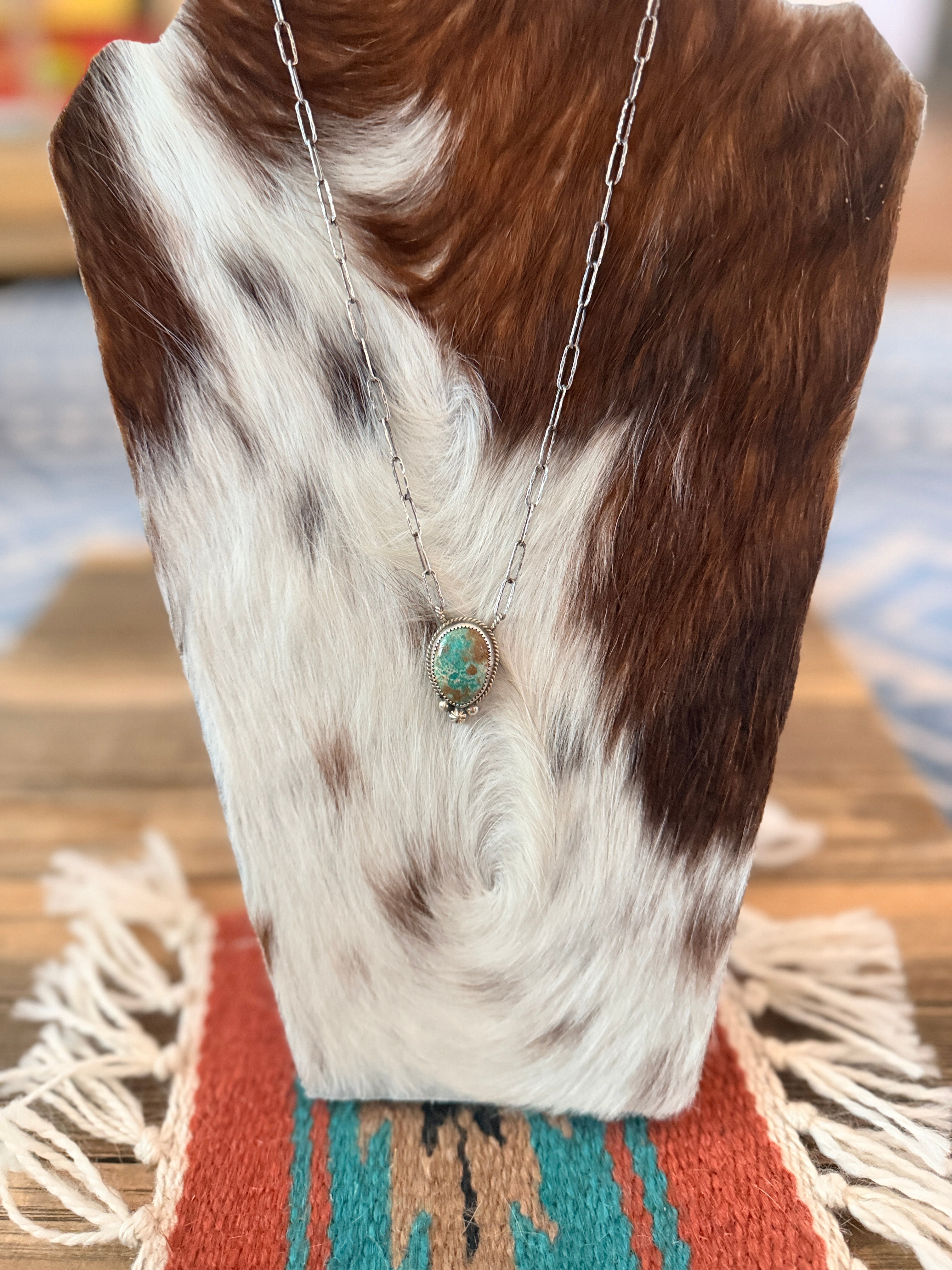Handmade Sterling Silver & Turquoise Necklace