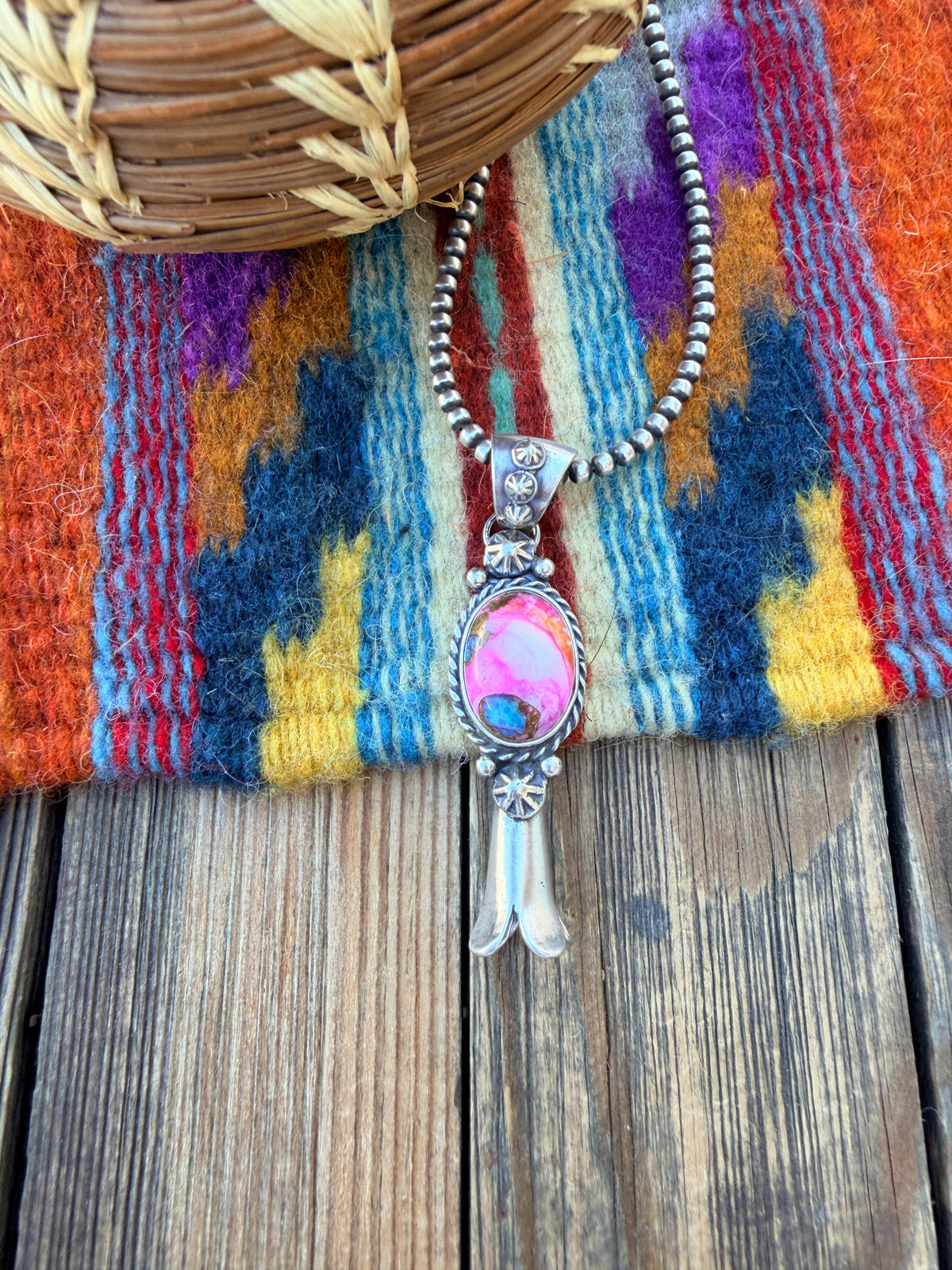 Handcrafted Sterling Silver & Pink Dream Blossom Pendant