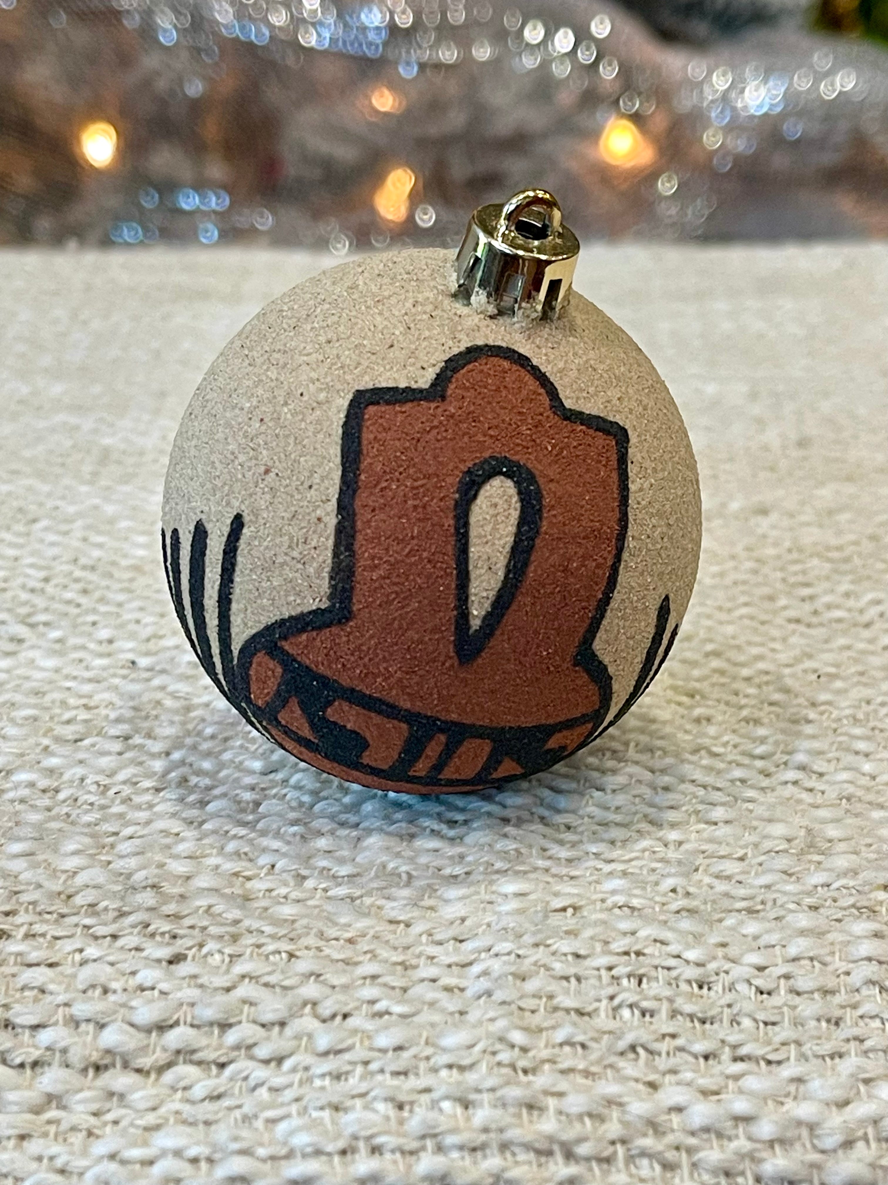 Handcrafted Ceramic Sand Painted Ornament