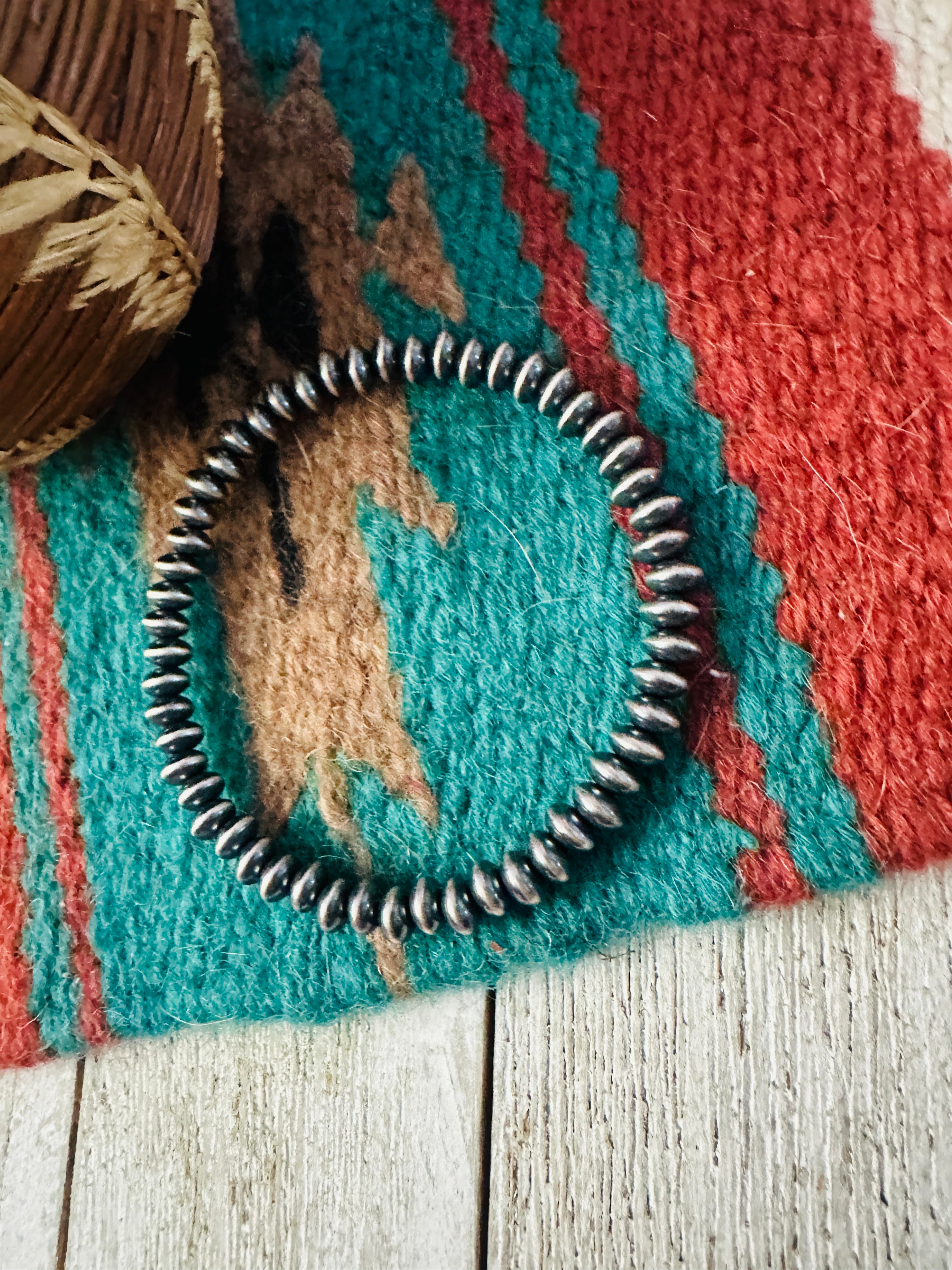 Handcrafted Sterling Silver Stretch 5mm Saucer Bead Bracelet