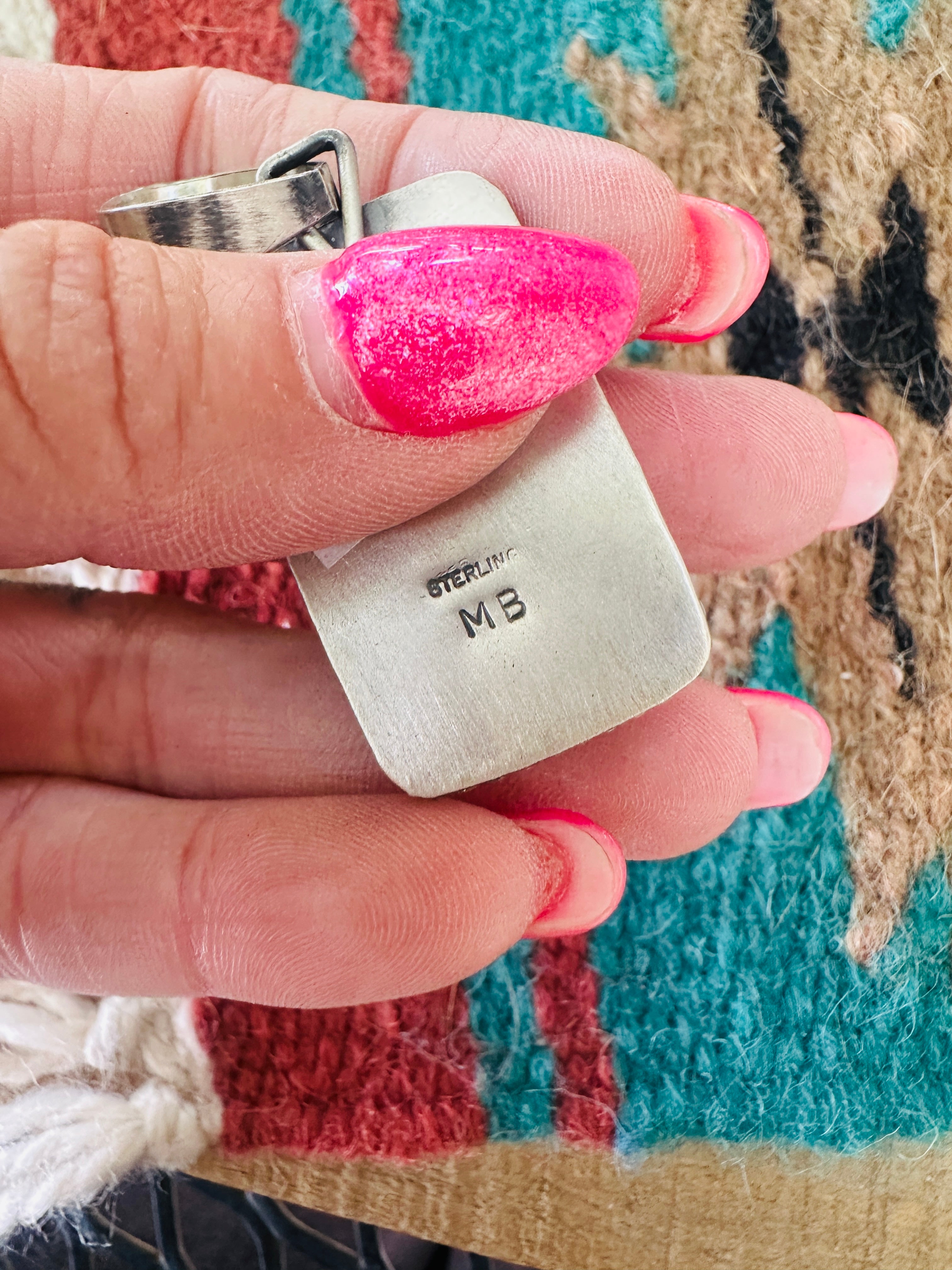 Handcrafted Sterling Silver & Tibetan Turquoise  Pendant