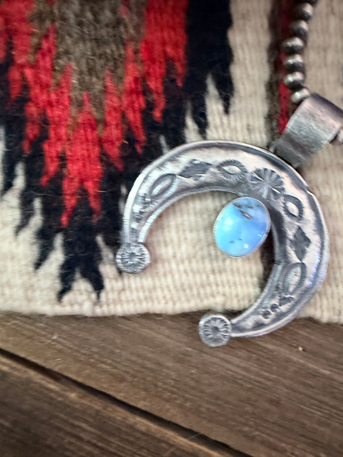 Handcrafted Sterling Silver & Golden Hills Turquoise Naja Pendant by Kevin Billah