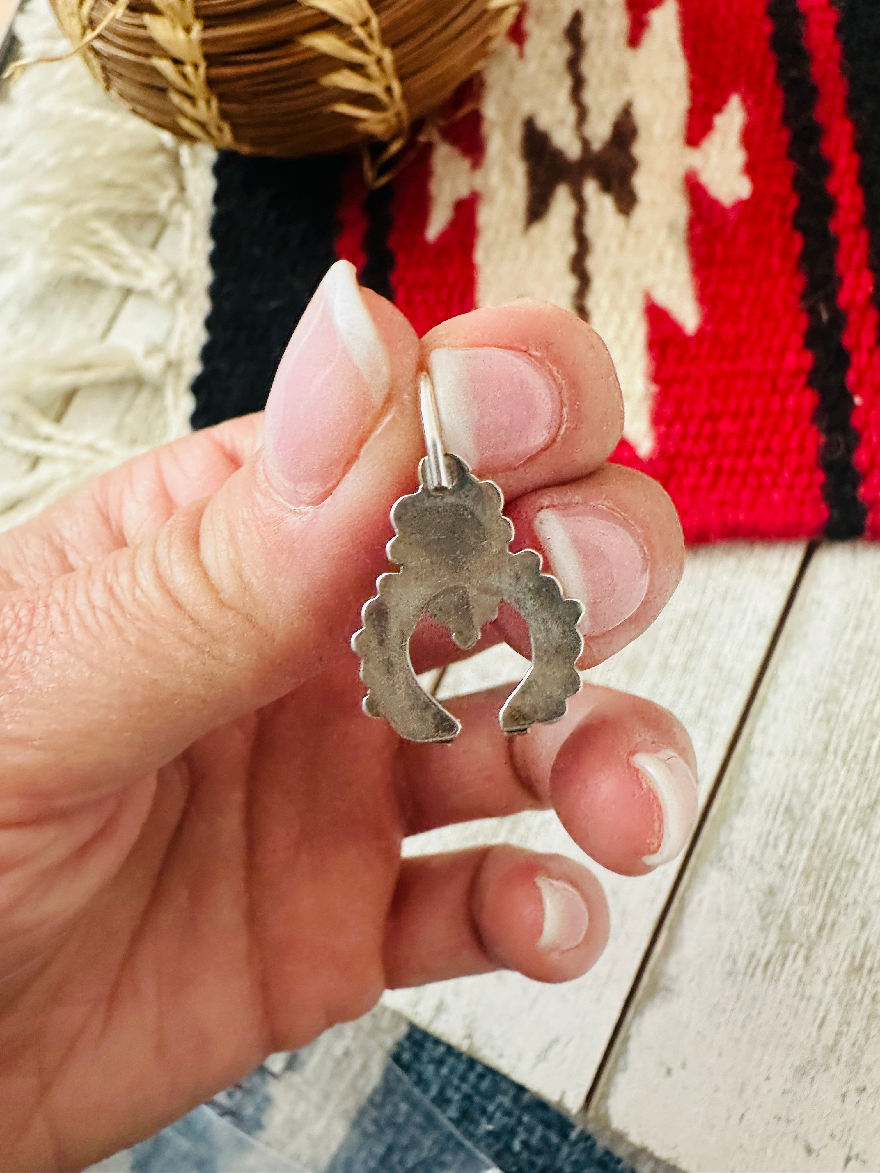 Handcrafted Sterling Silver & Coral Mini Naja Pendant