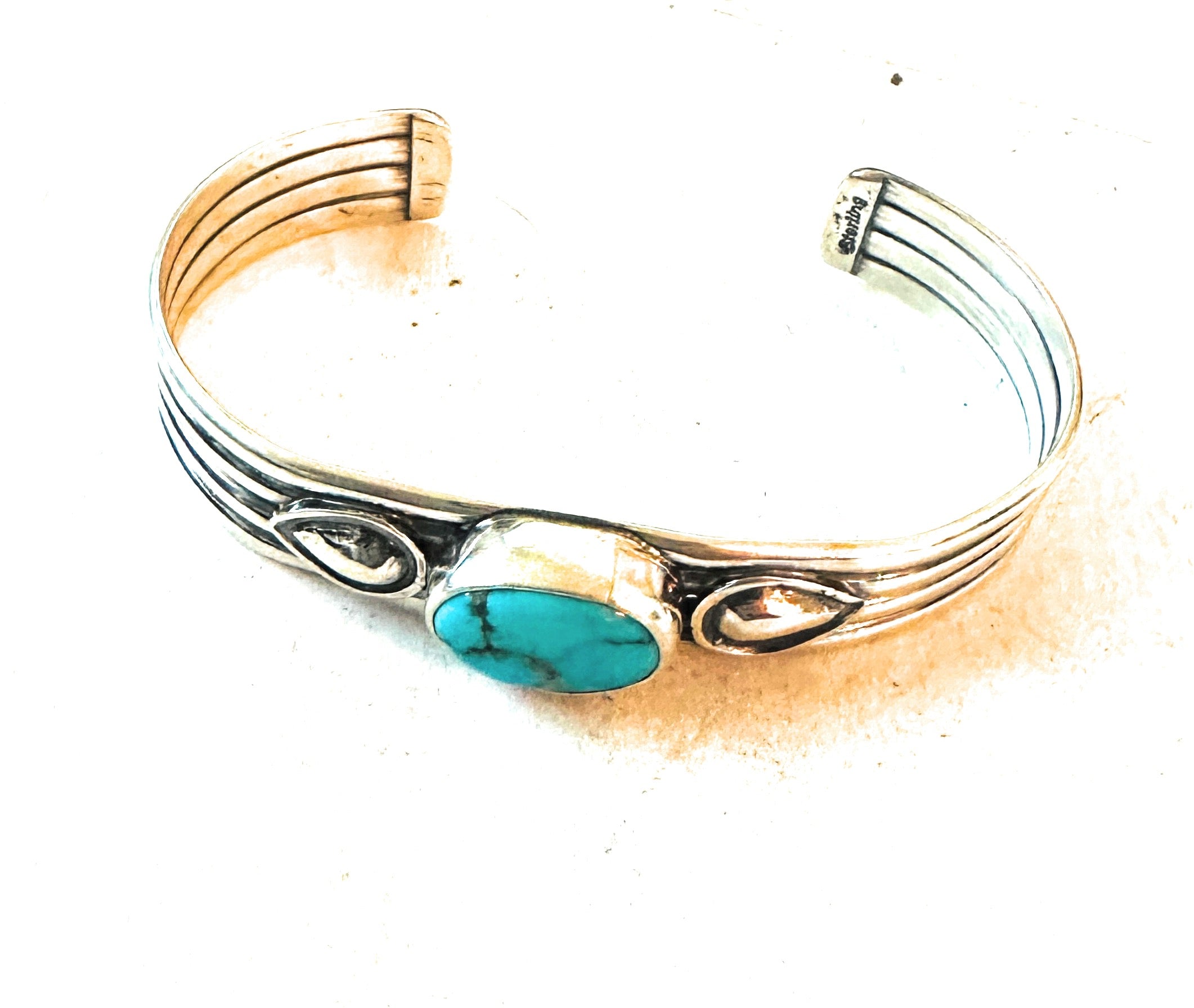 Navajo Turquoise & Sterling Silver Cuff Bracelet