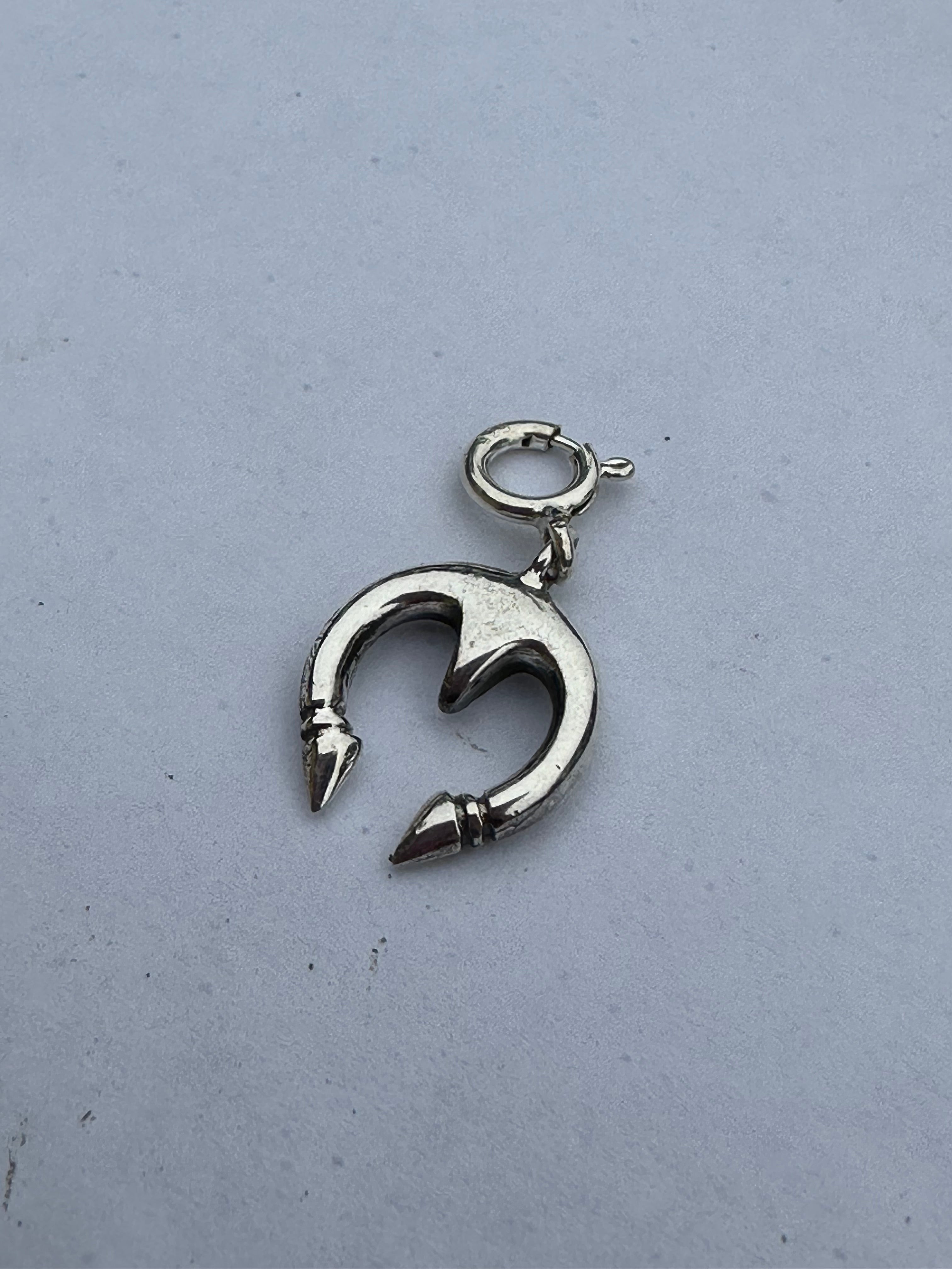 Sterling Silver Naja Charm