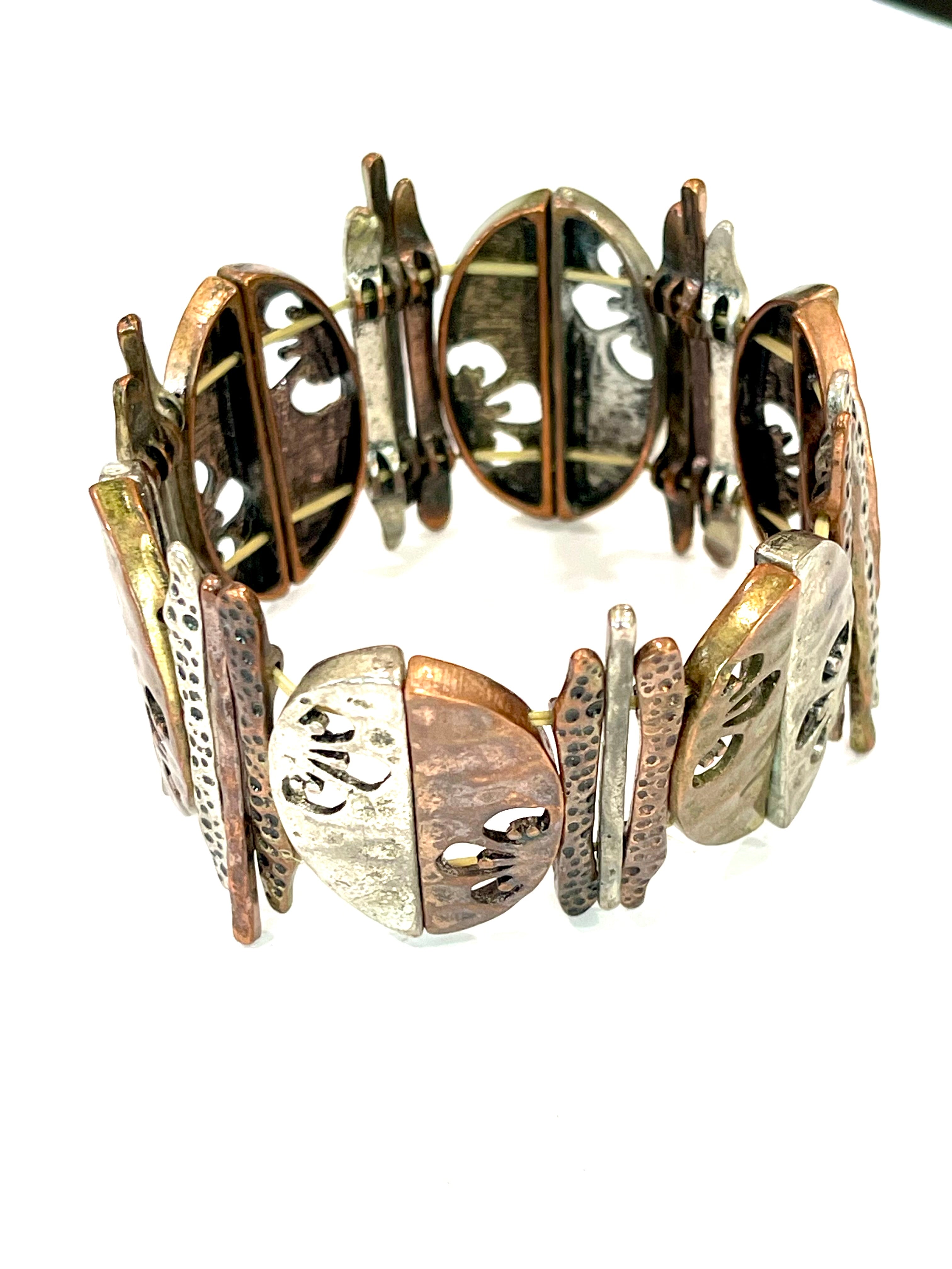 Vintage Handmade Copper Stretch Bracelet