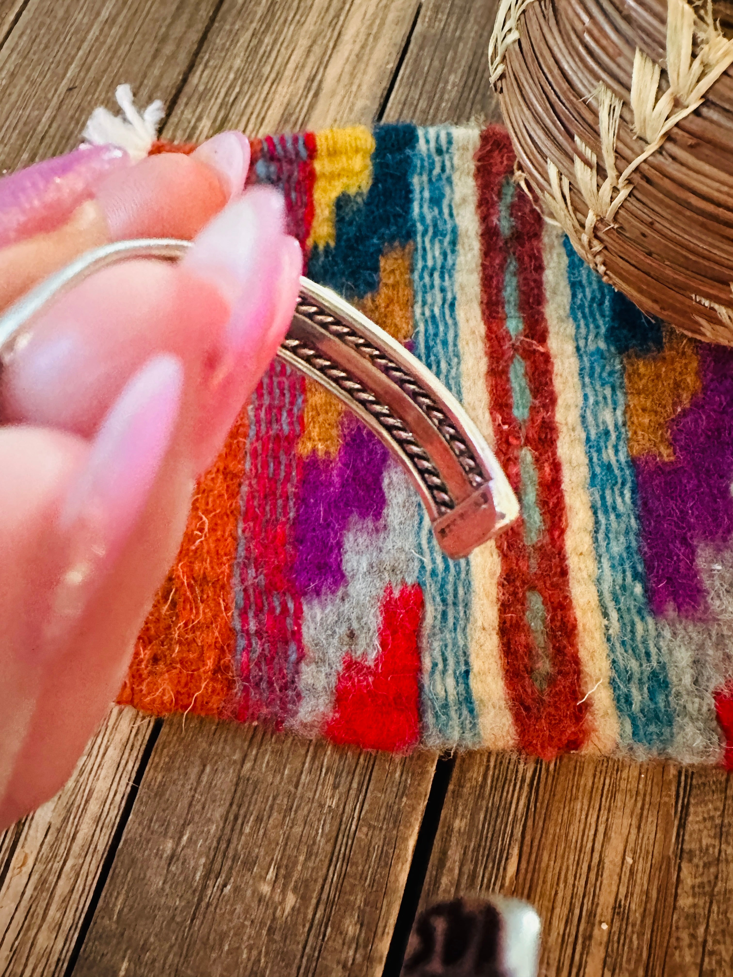 Handcrafted Turquoise & Sterling Silver Cuff Bracelet