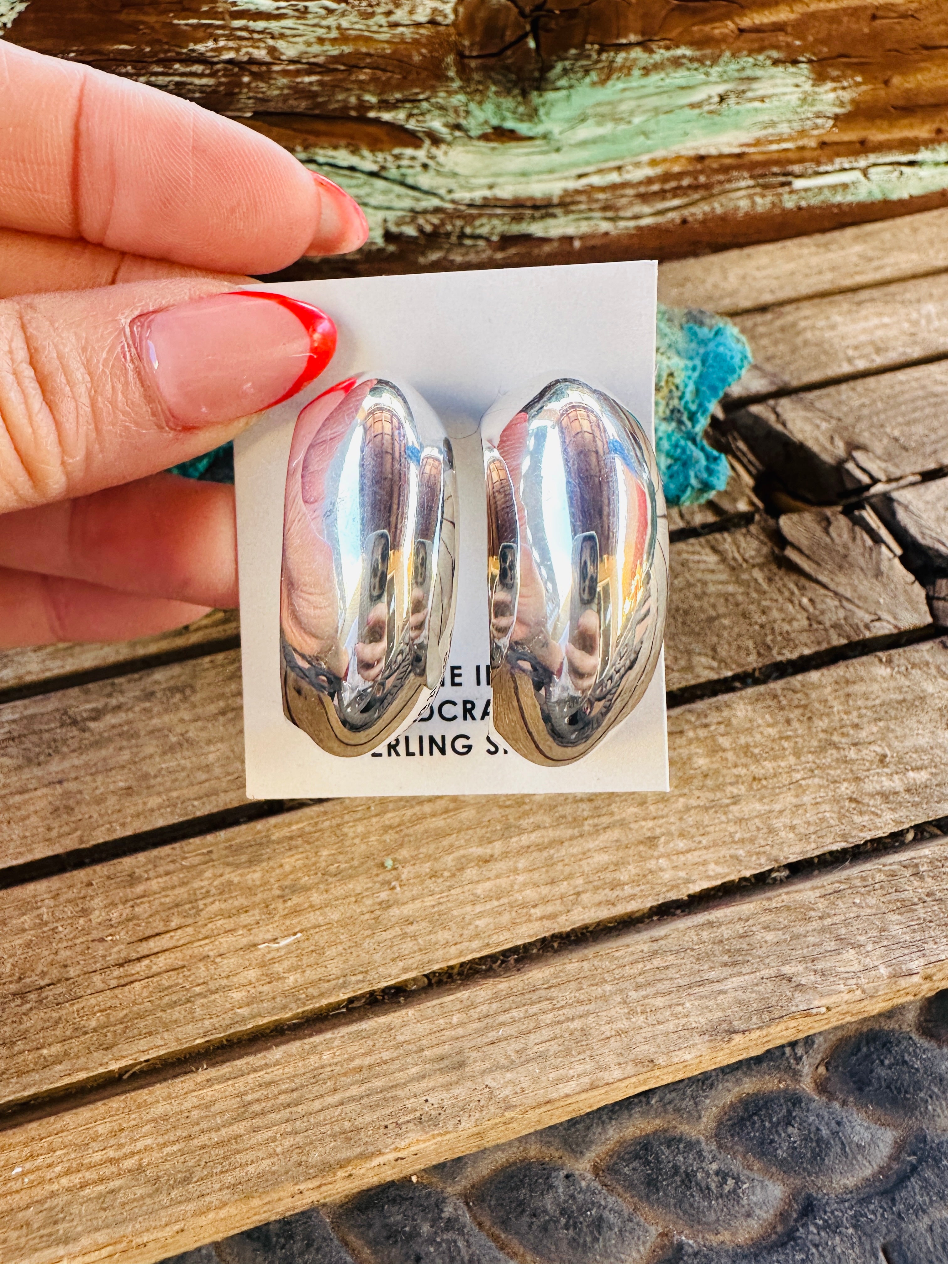 Handcrafted Sterling Silver Hoop Earrings