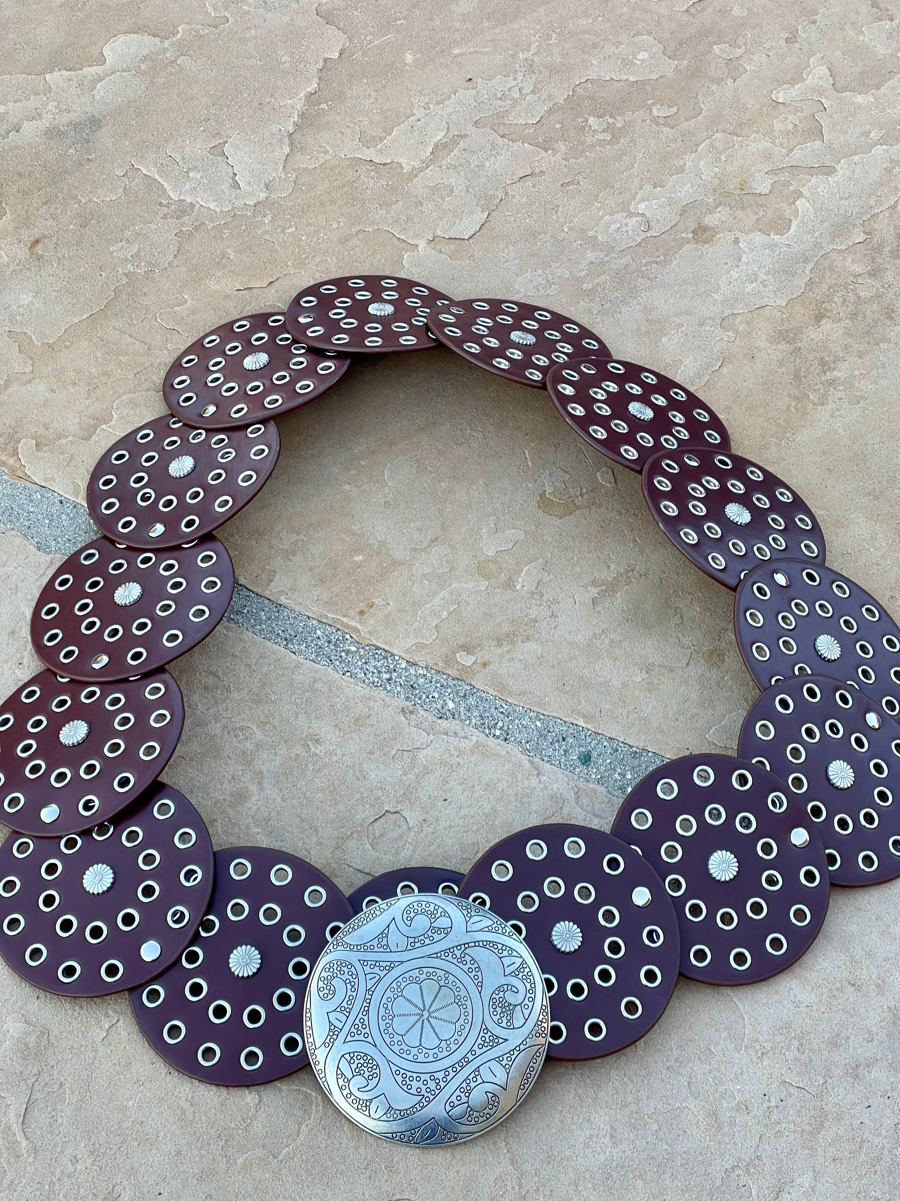 Handmade  Brown Round Belt 39”