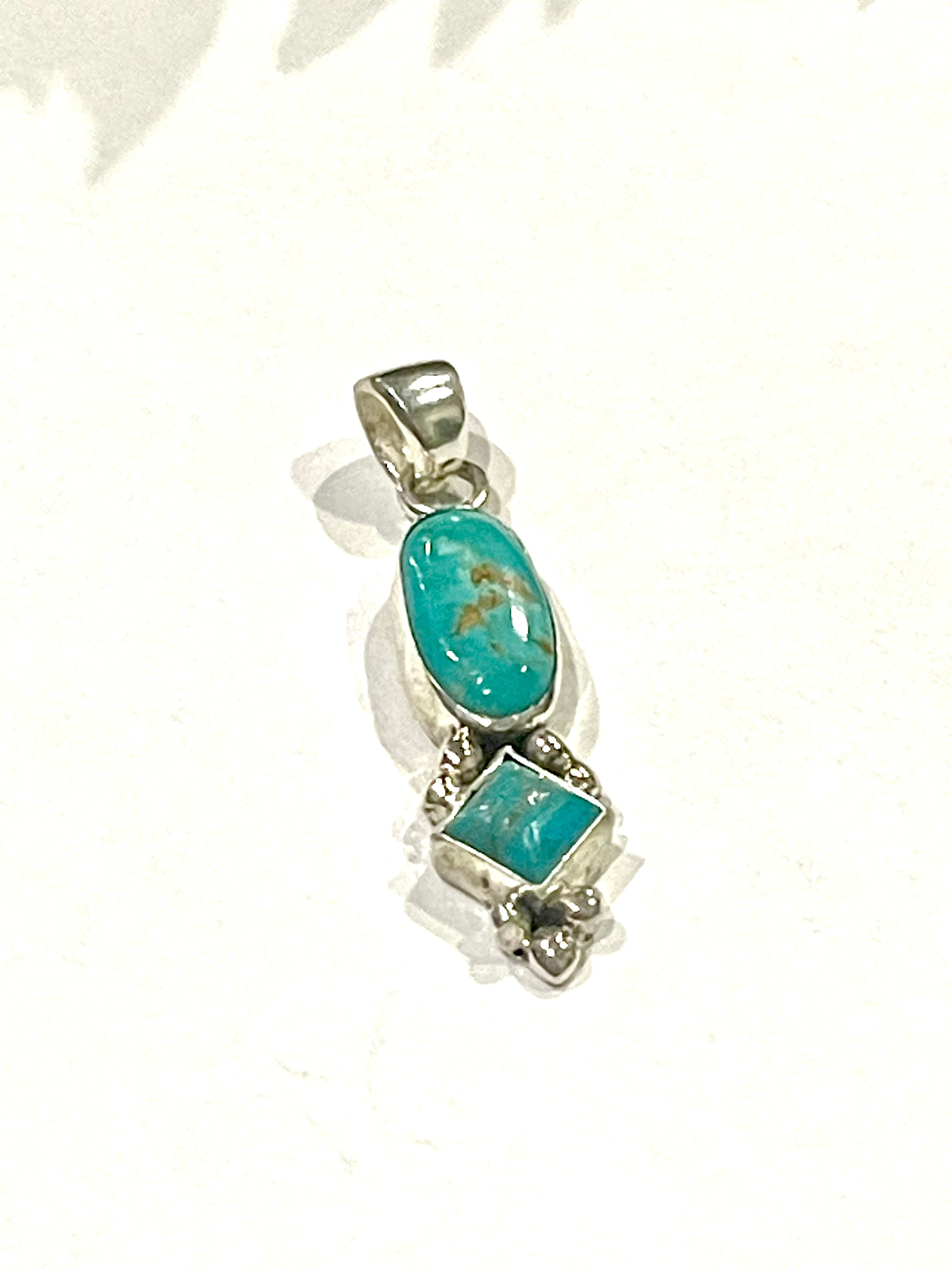 Navajo Sterling Silver & Turquoise Pendant