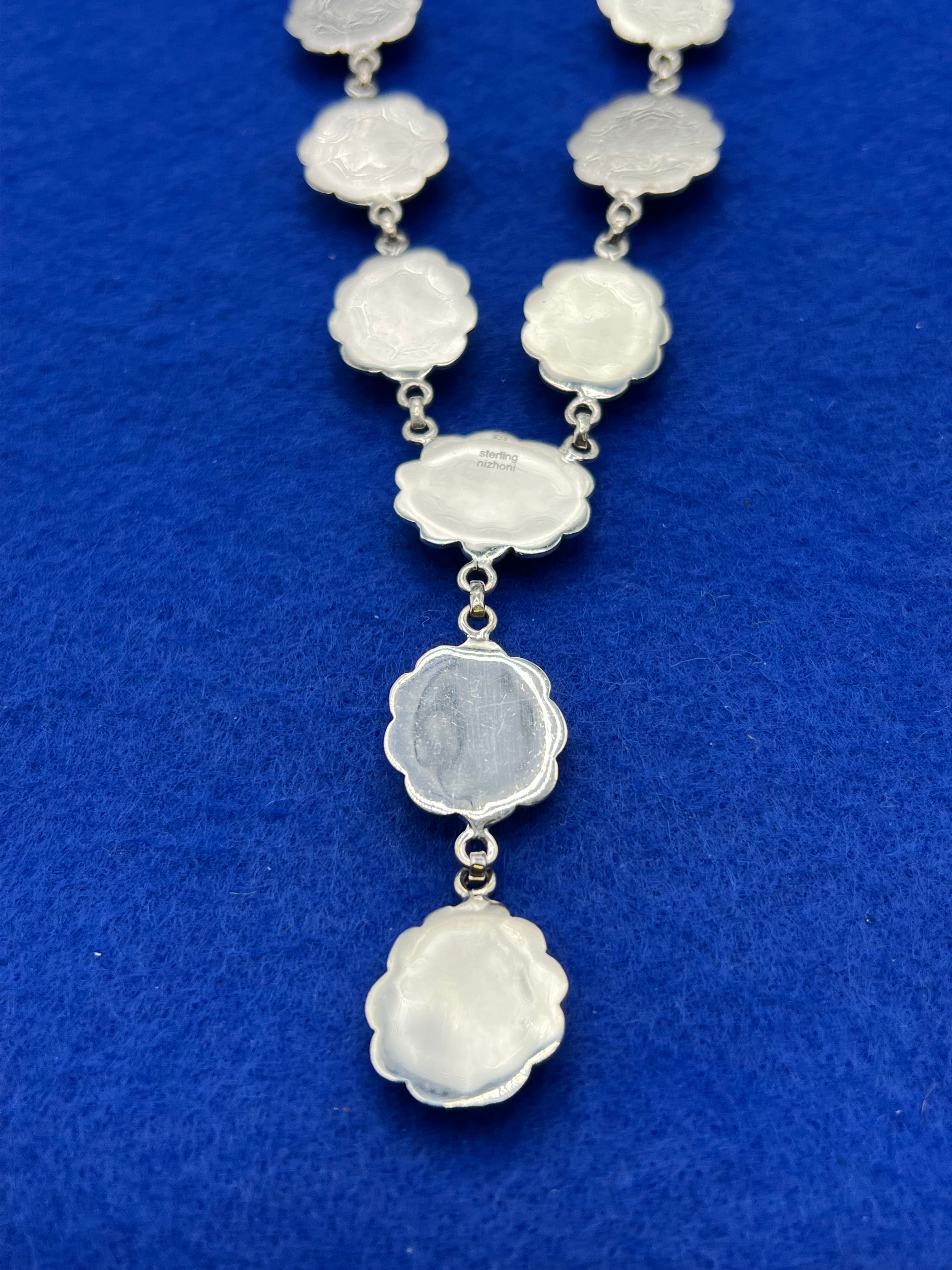 Handmade South Hill Sonoran Turquoise Sterling Silver Necklace