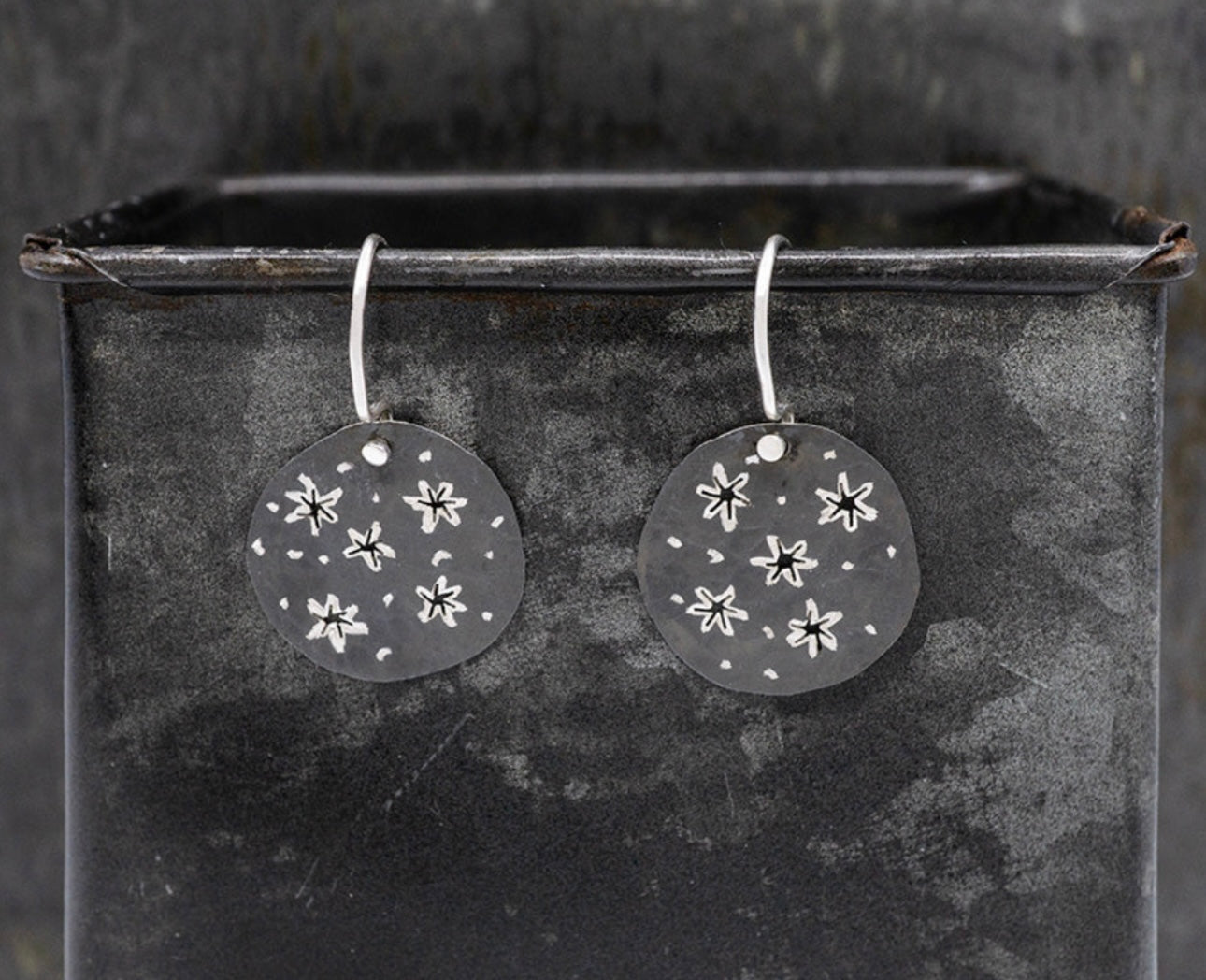 Night Sky Sterling Silver Earrings
