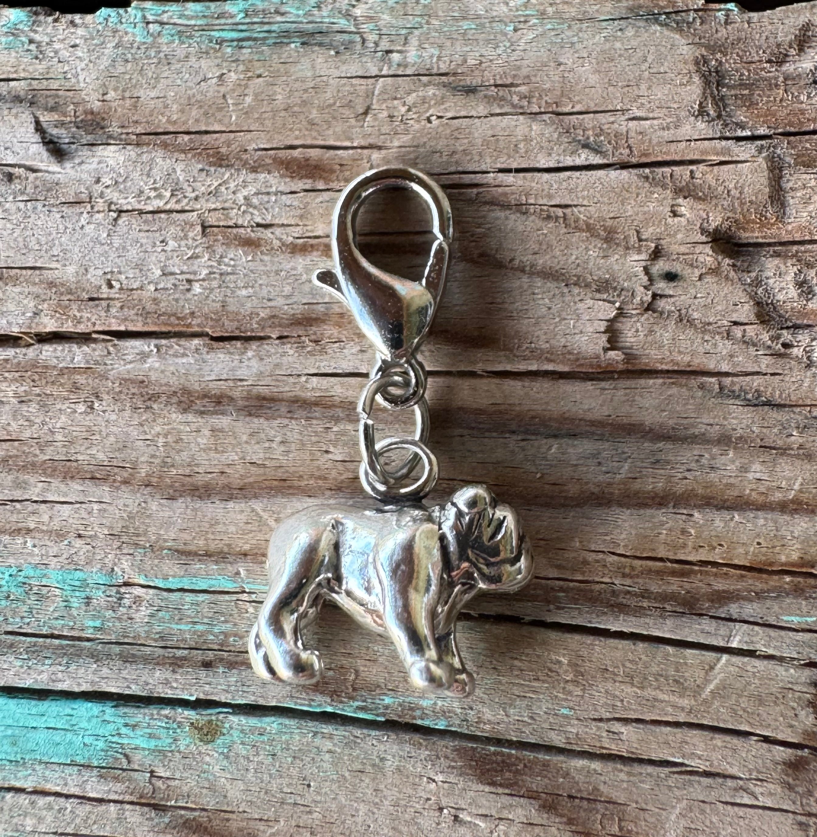 Handcrafted Sterling Silver Bulldog Charm