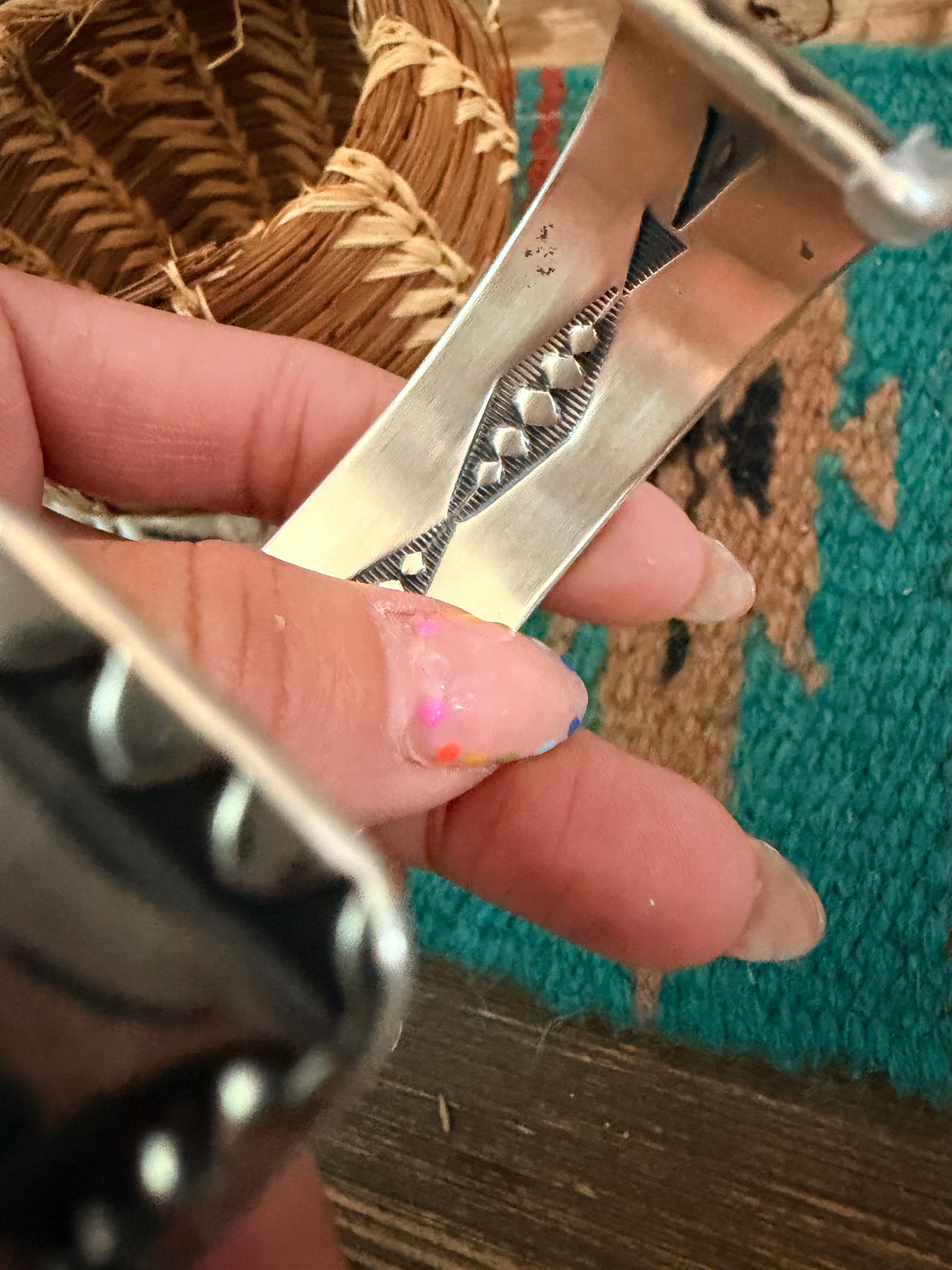 Handcrafted Sterling Silver Cuff Bracelet by Roland Dixson