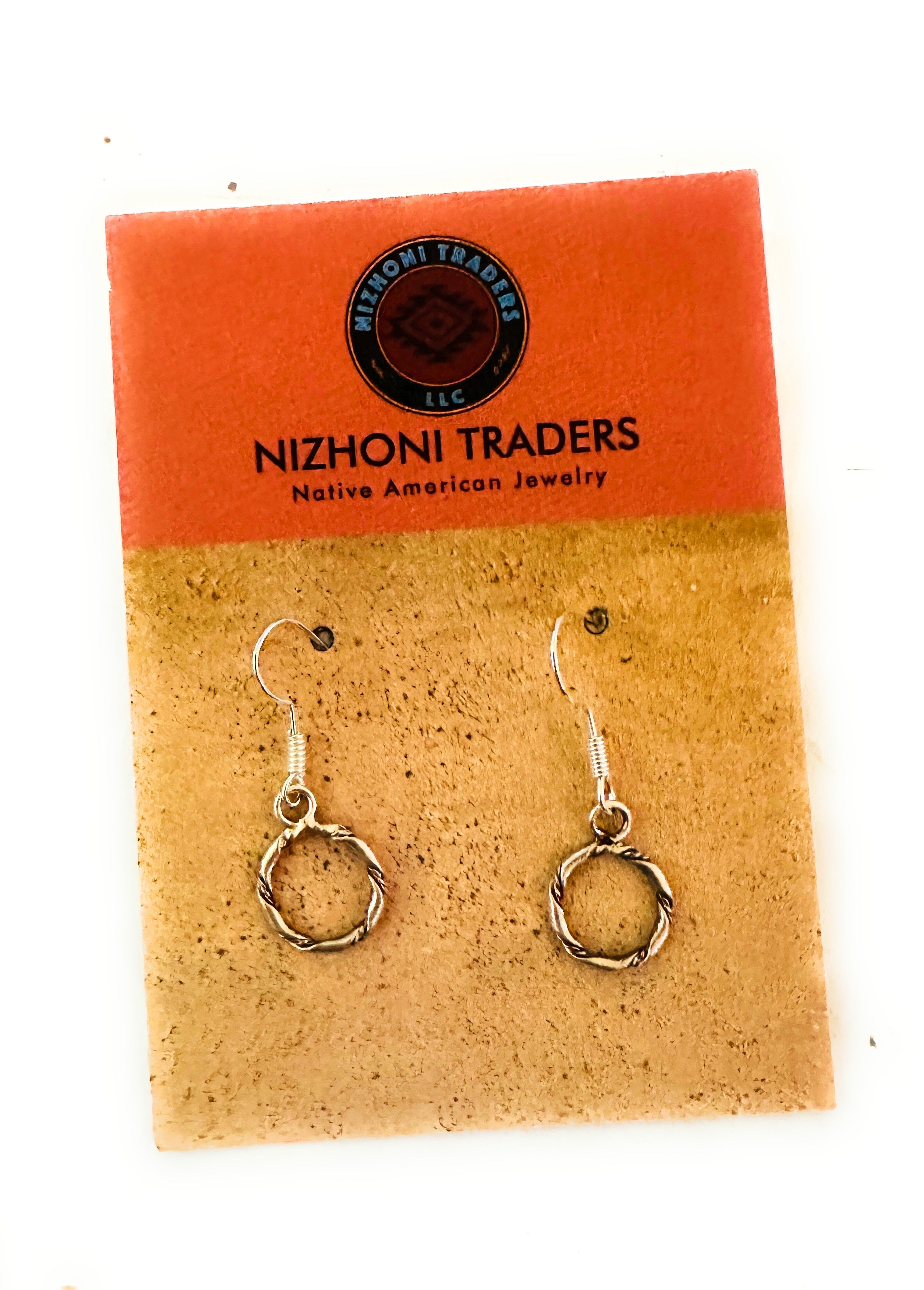 Navajo Sterling Silver Ring Dangle Earrings