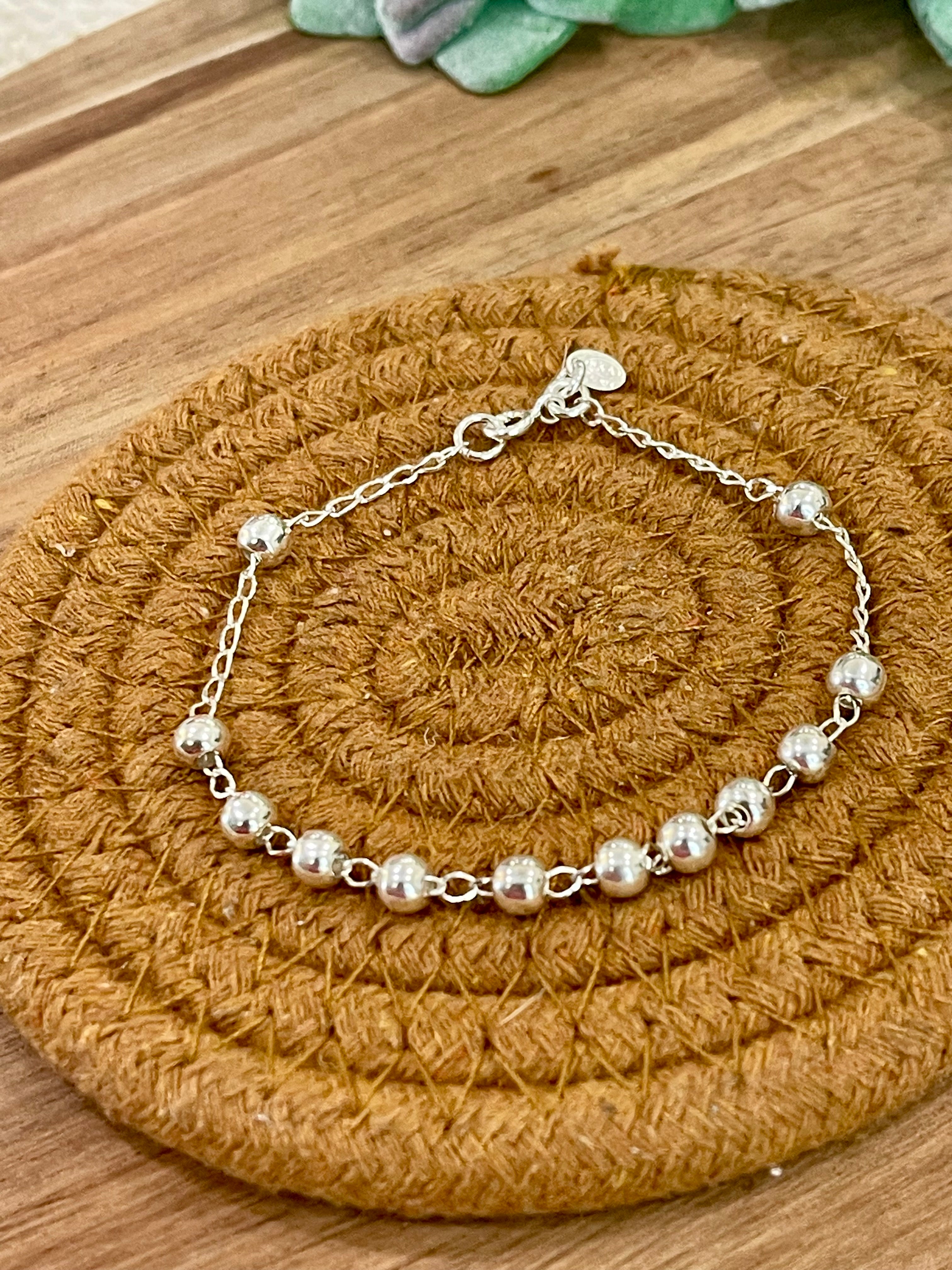 Handmade In Mexico Sterling Silver Chain Bracelet