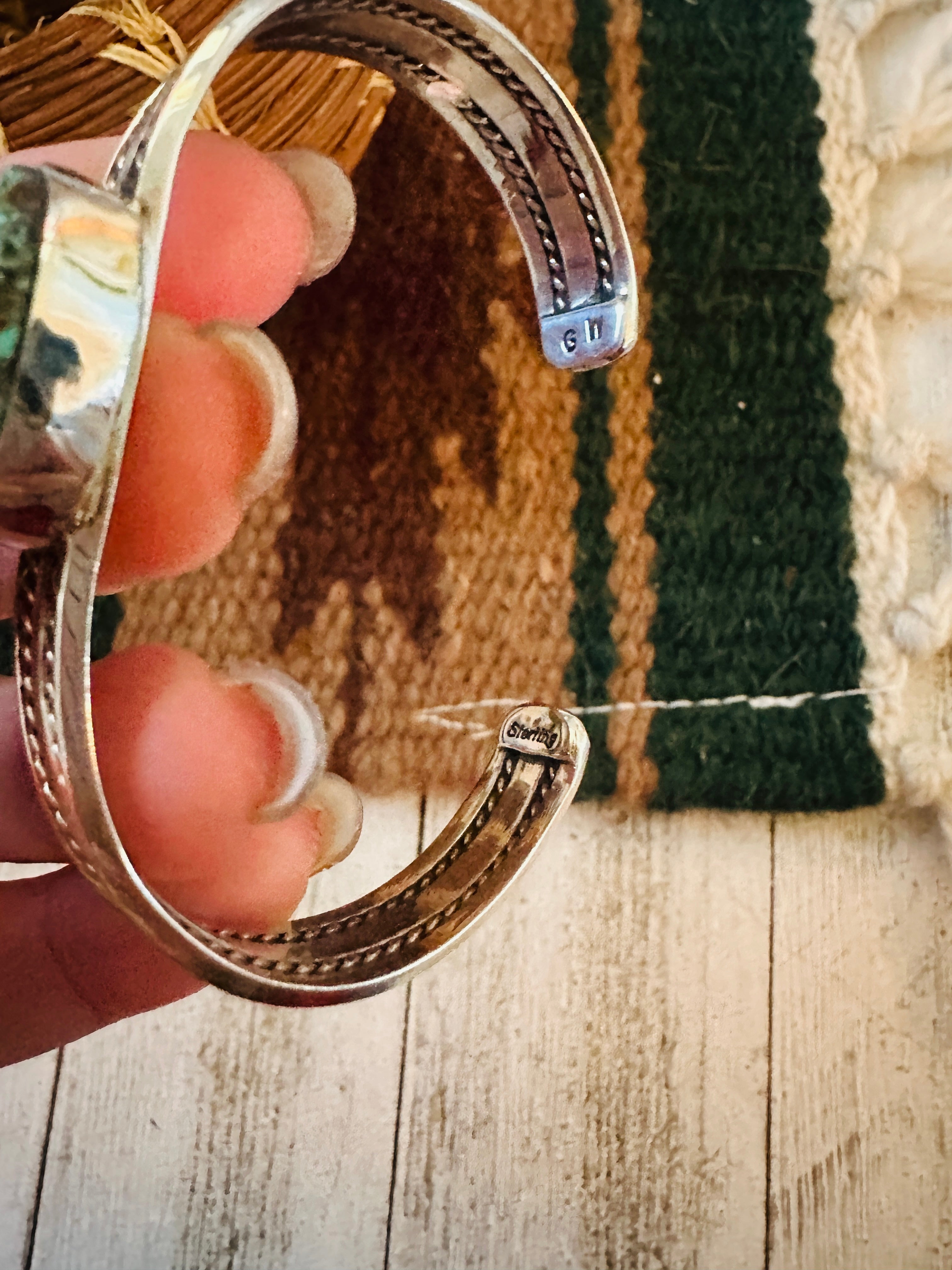 Navajo Turquoise & Sterling Silver Cuff Bracelet