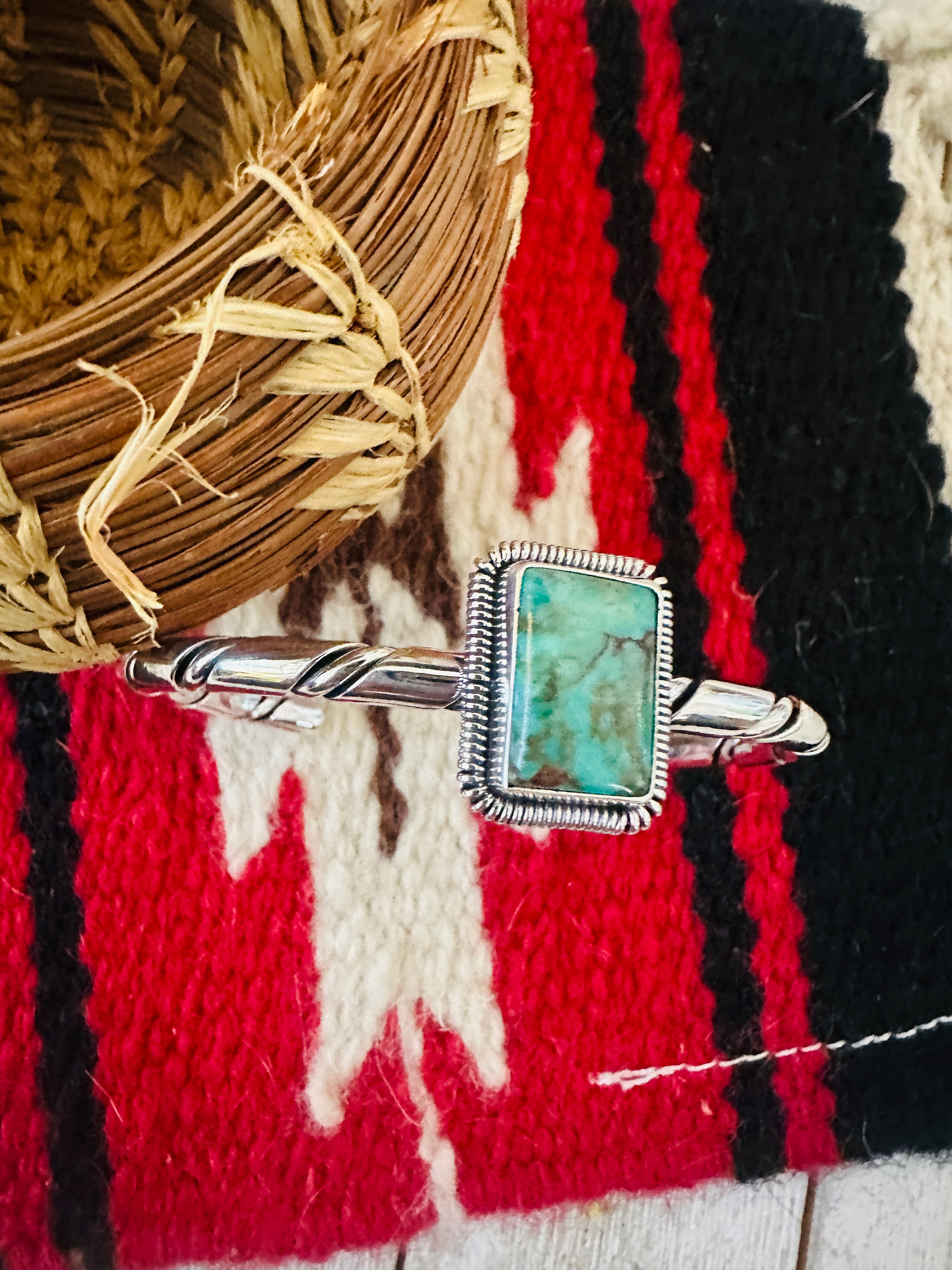 Handcrafted Sterling Silver & Turquoise Cuff Bracelet