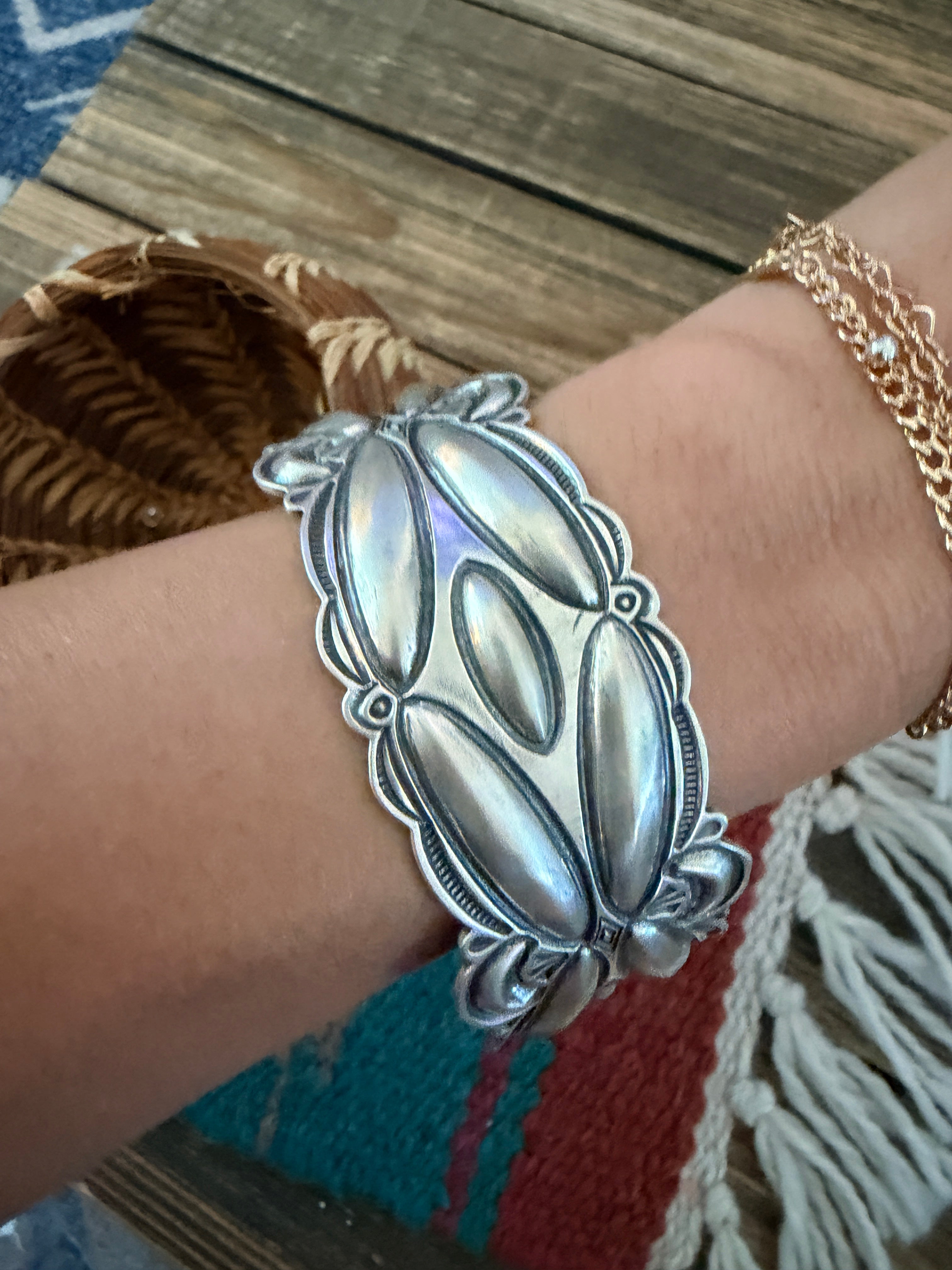 Handcrafted Sterling Silver Cuff Bracelet by Roland Dixson