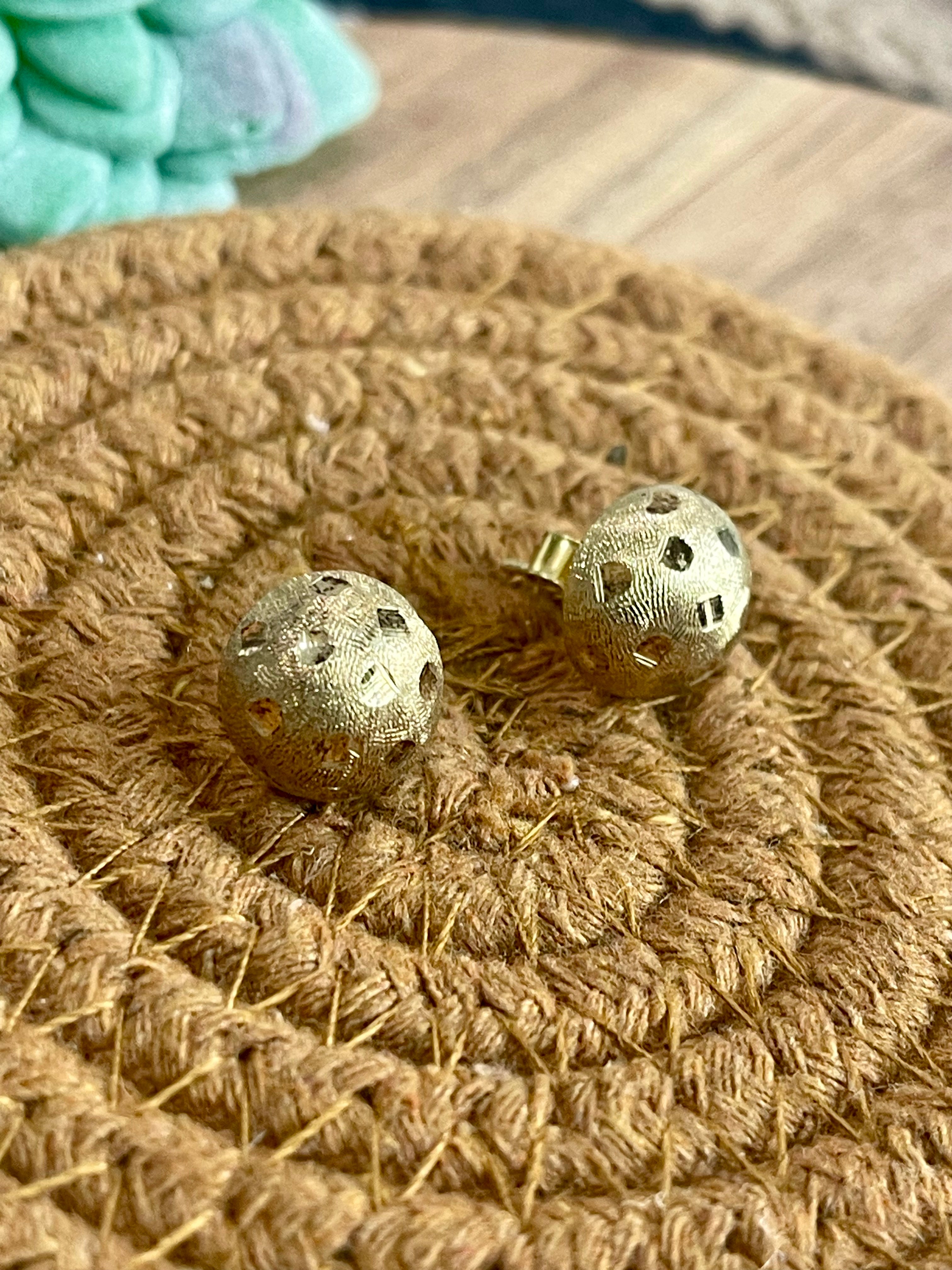 Vintage Gold Plated Stud Earrings