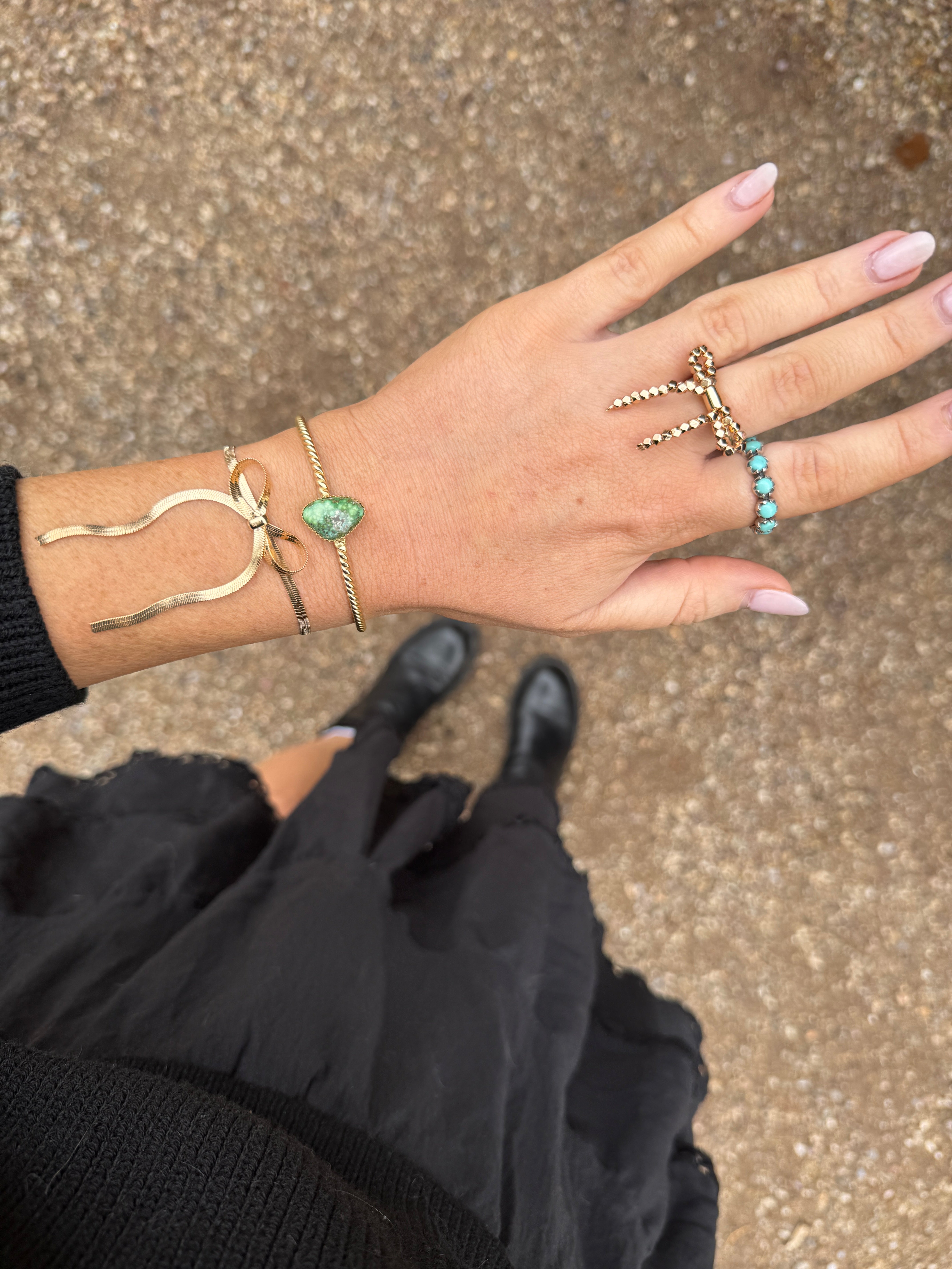 “The Golden Collection” BOW Handmade Beaded Bracelet