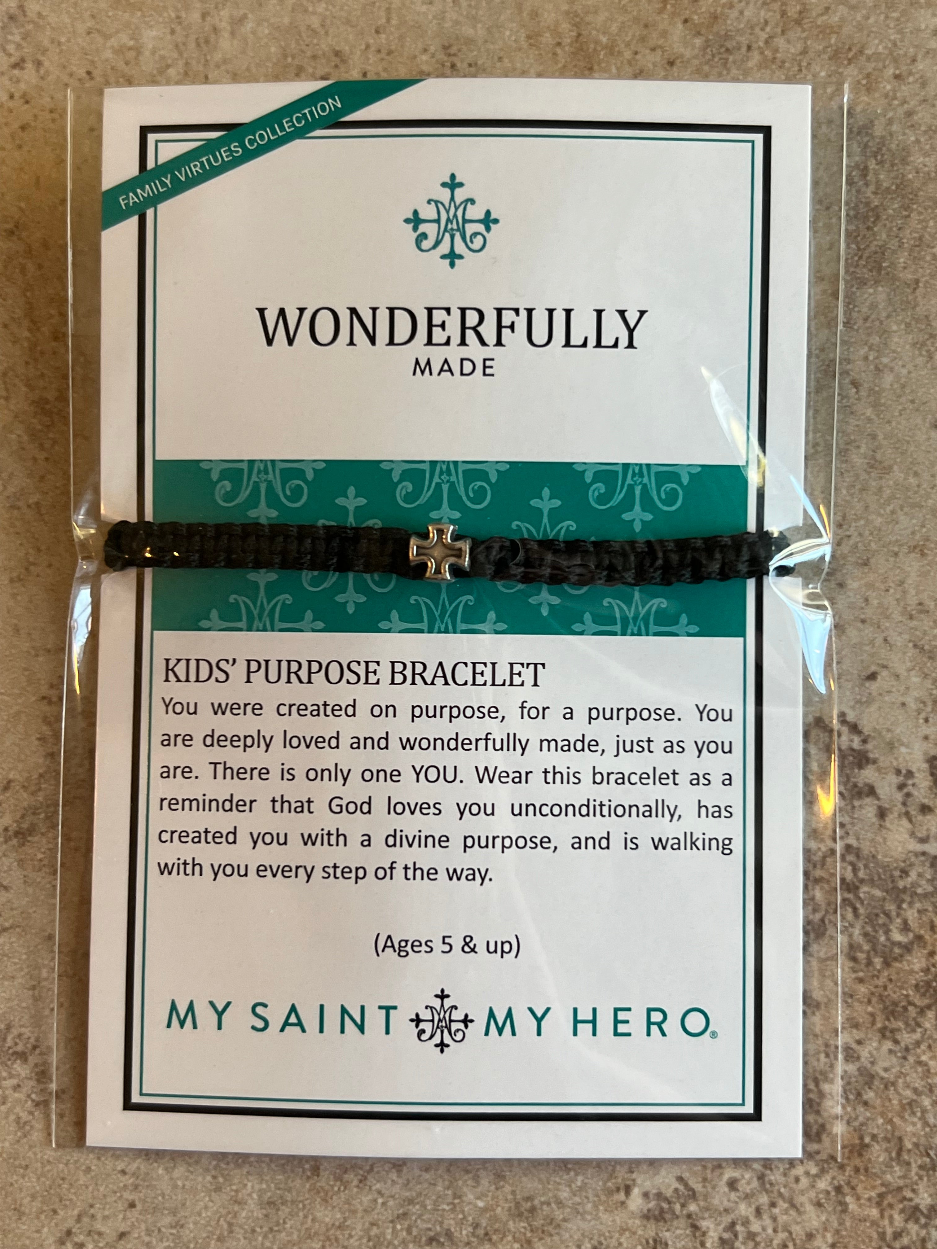 Wonderfully Made Blessed Kid’s Bracelet (Black)