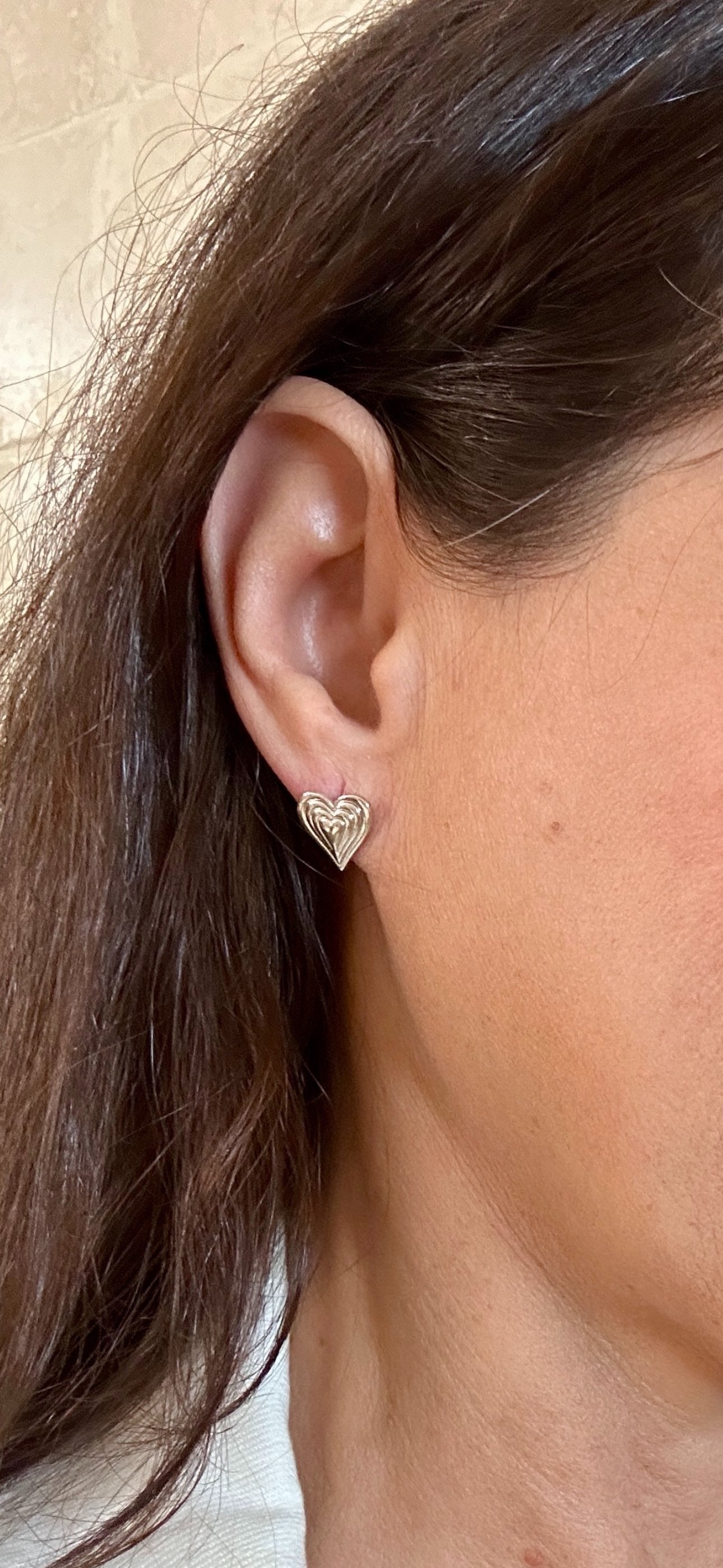 Beating Heart Stud Heart Earrings