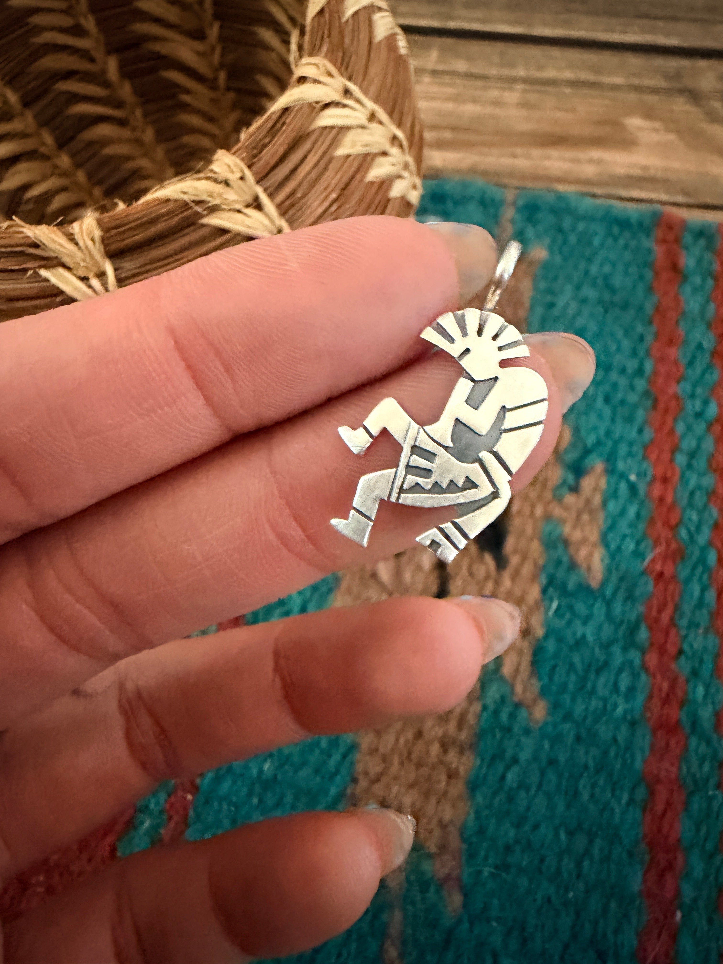 Handcrafted Sterling Silver Kokopelli Pendant