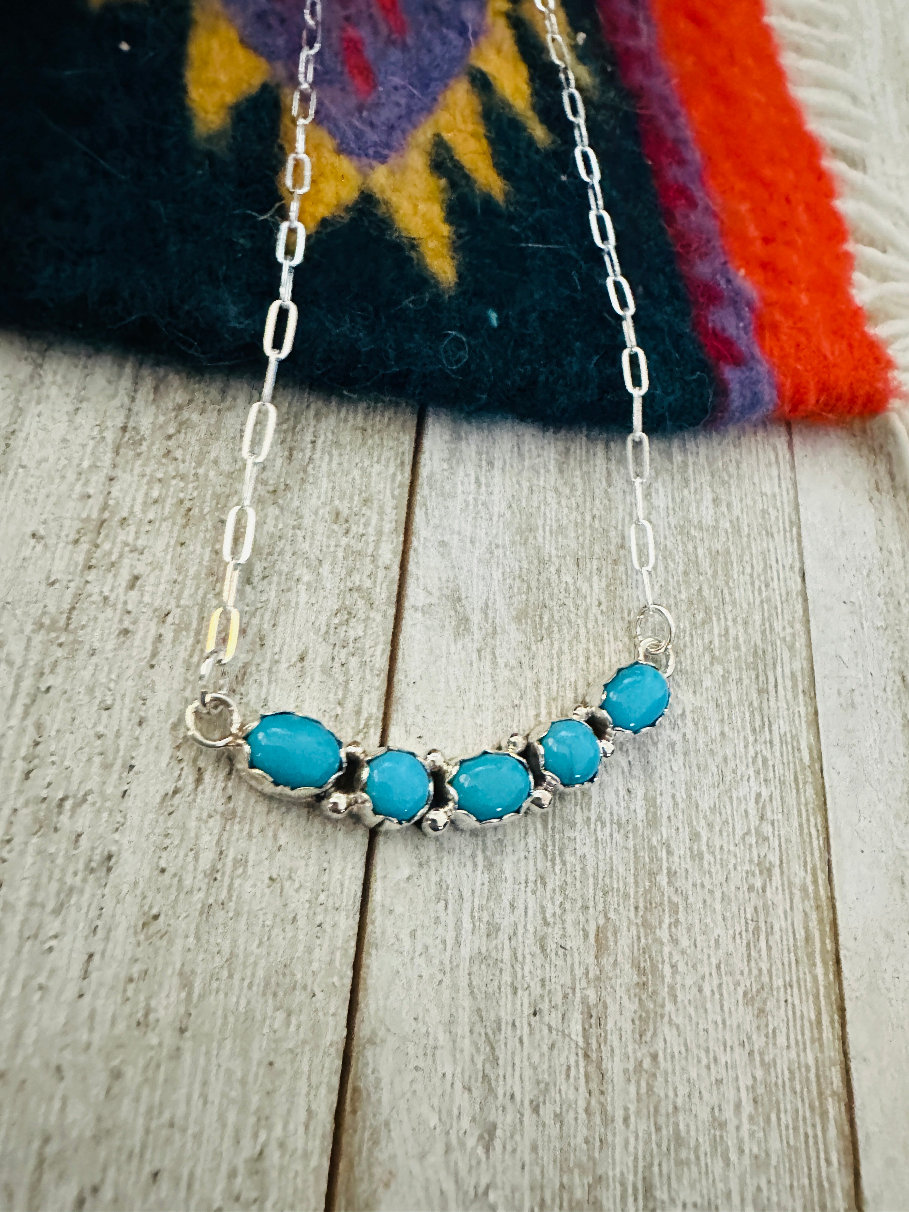 Navajo Turquoise & Sterling Silver Necklace