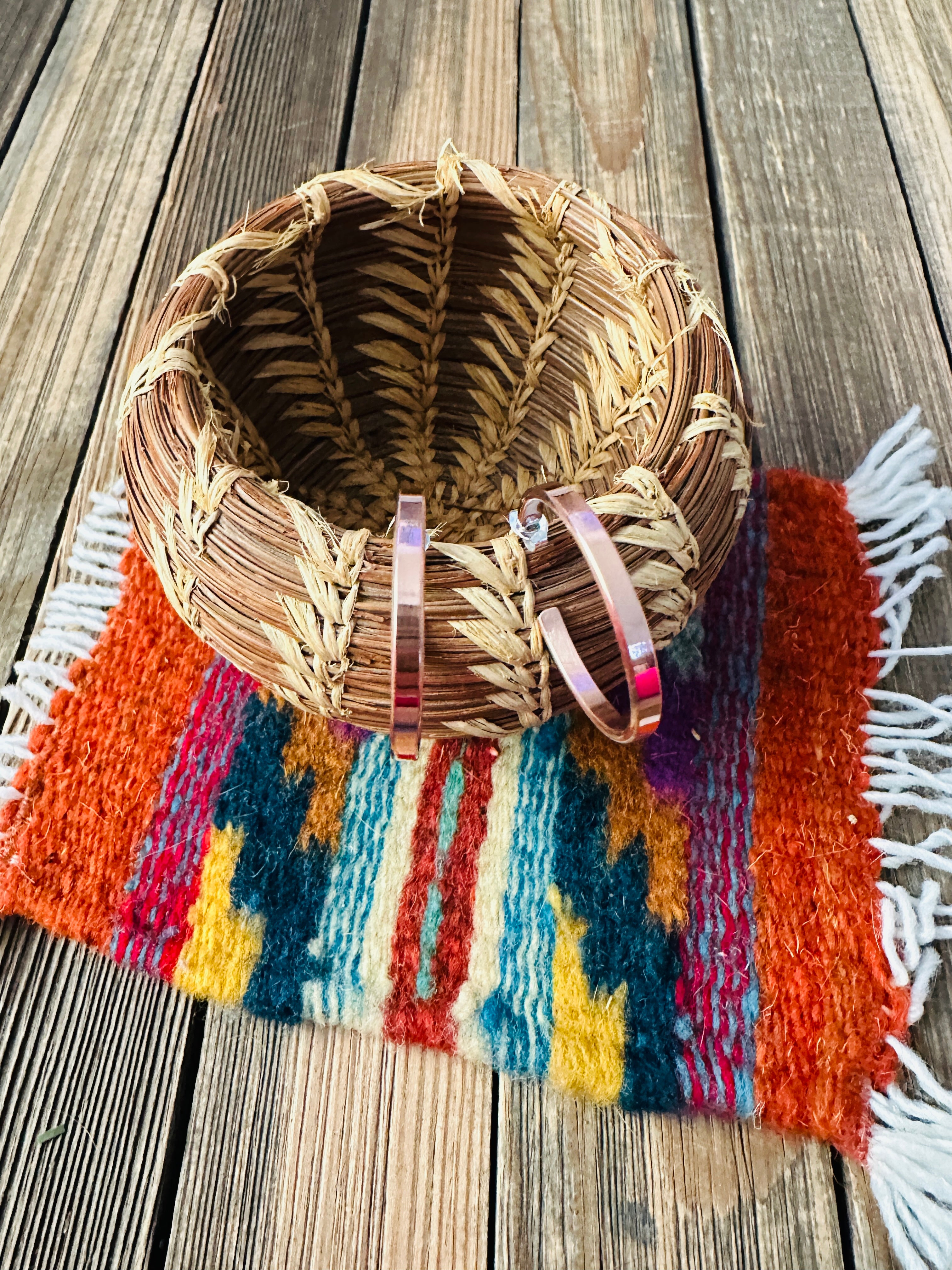 Handcrafted Copper Hoop Earrings