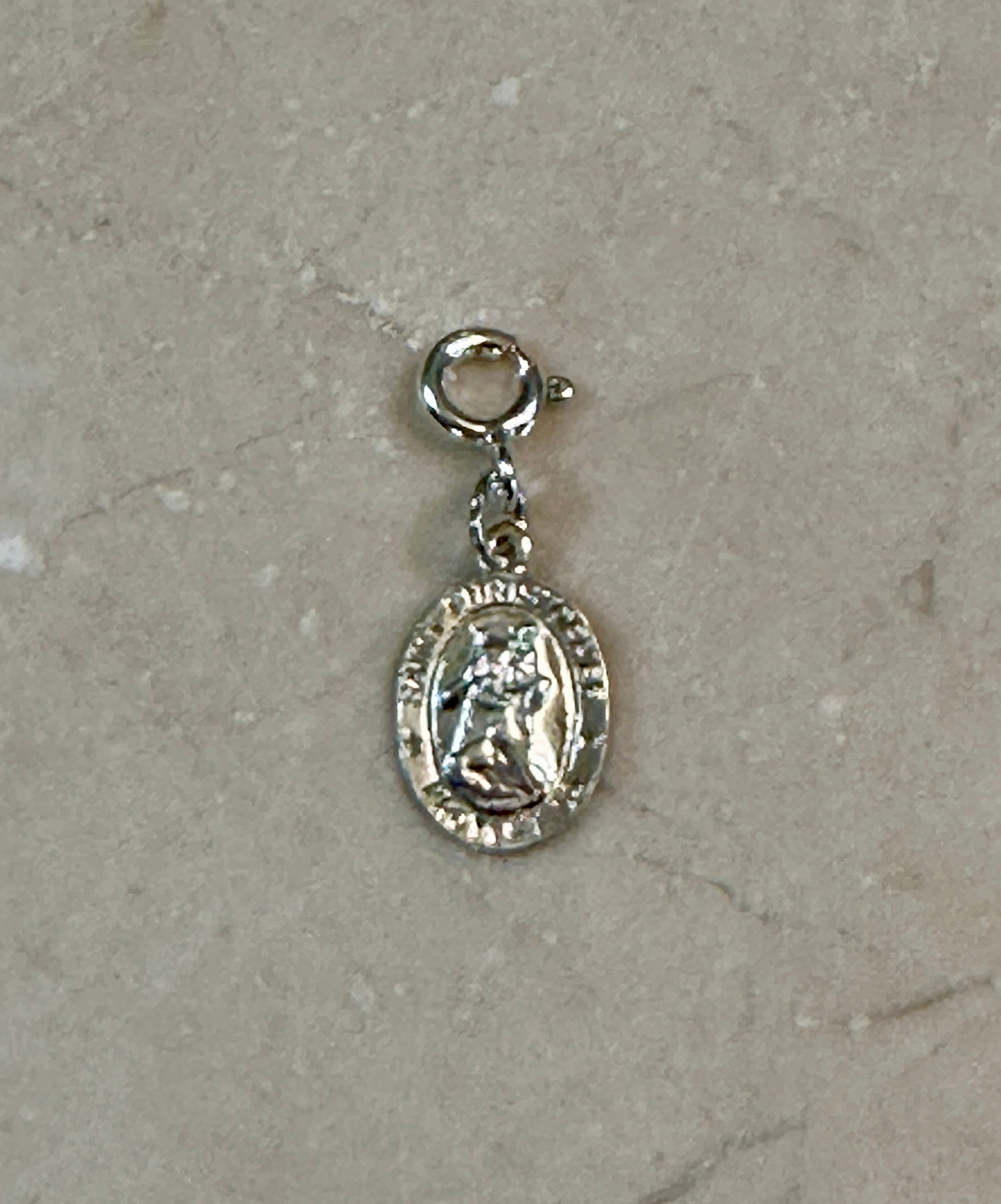 Sterling Silver Saint Christopher Protect Us Charm