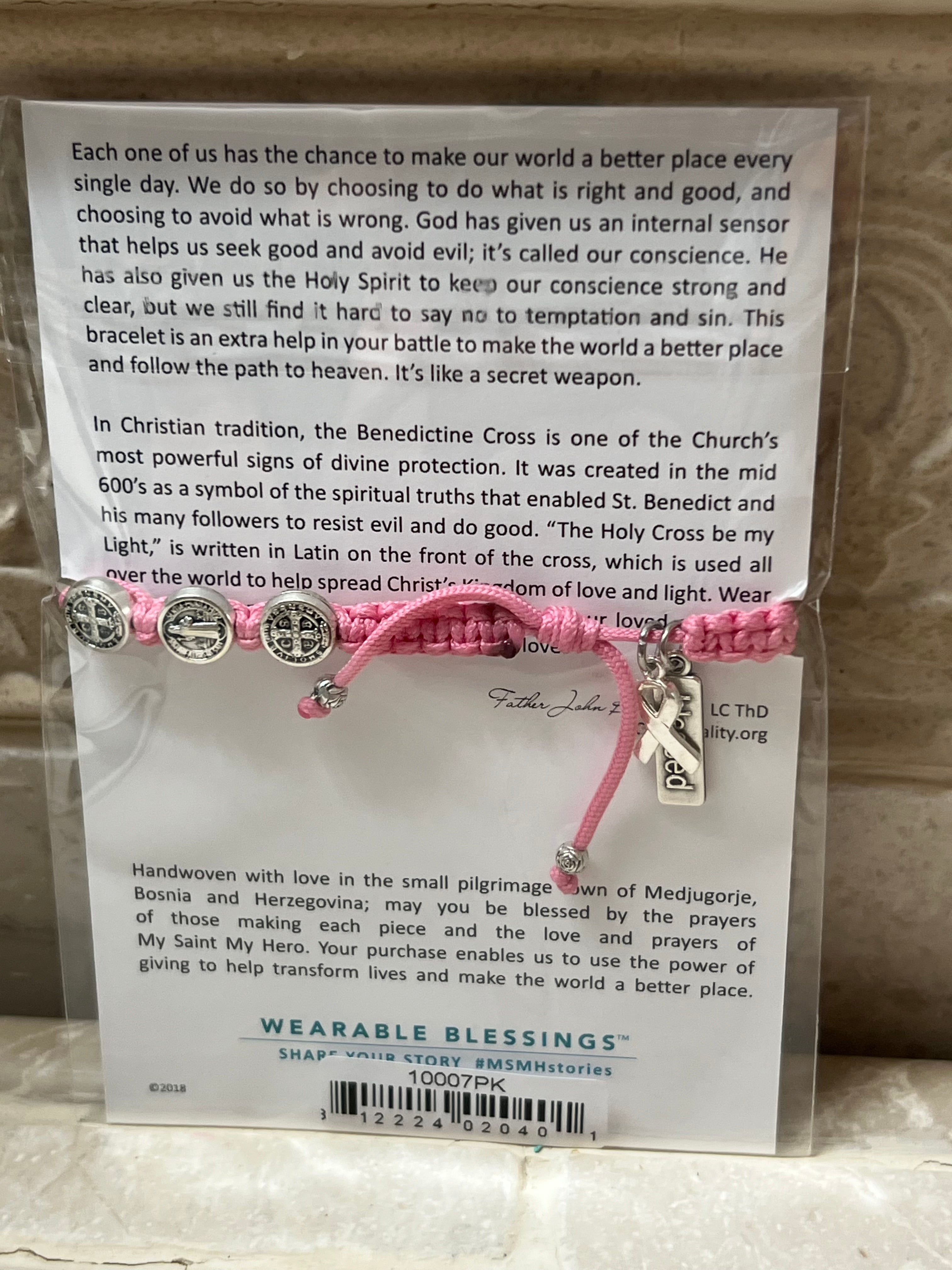 Breast Cancer Awareness Blessing Bracelet
