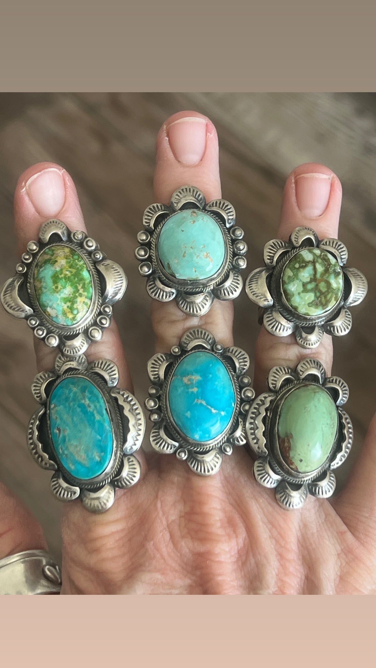 希少／NAVAJO／Gilbert Tom／センス抜群／マルチカラーSTONE Handcrafted Sterling Silver and Sonoran Mountain Turquoise Single Ston