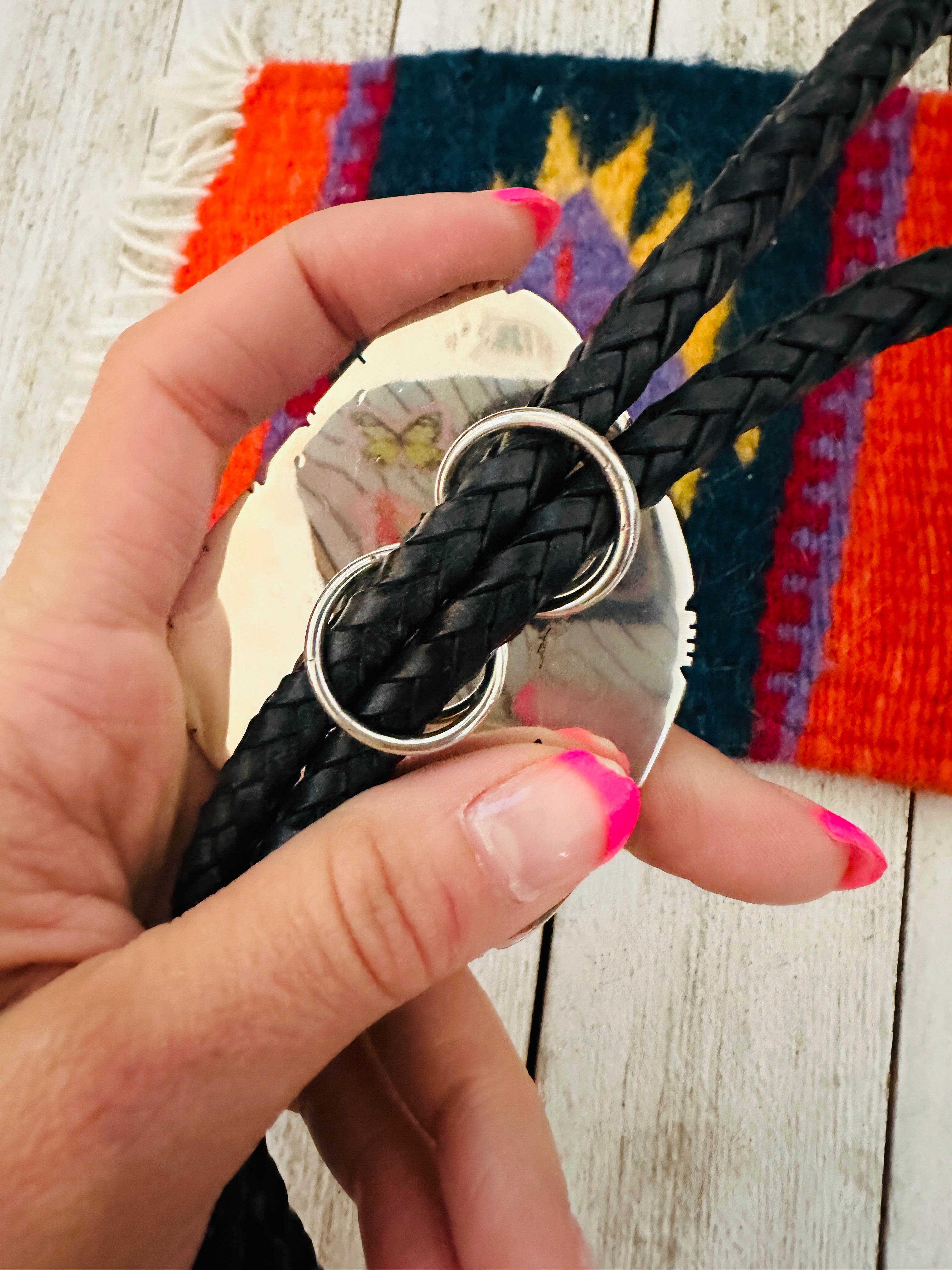 Navajo Sterling Silver & Sonoran Mountain Turquoise Bolo Tie