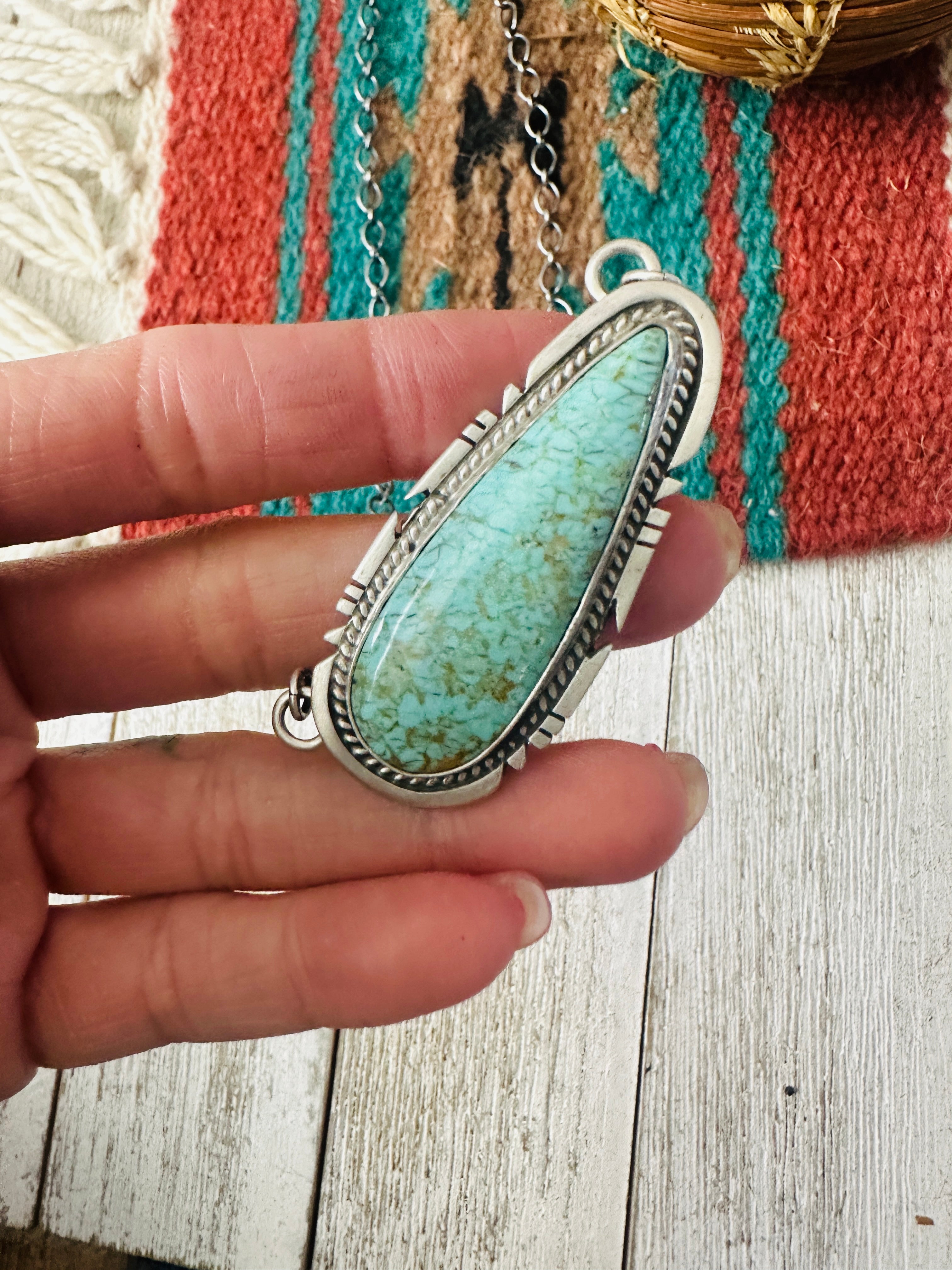 Navajo Sterling Silver & Turquoise Necklace