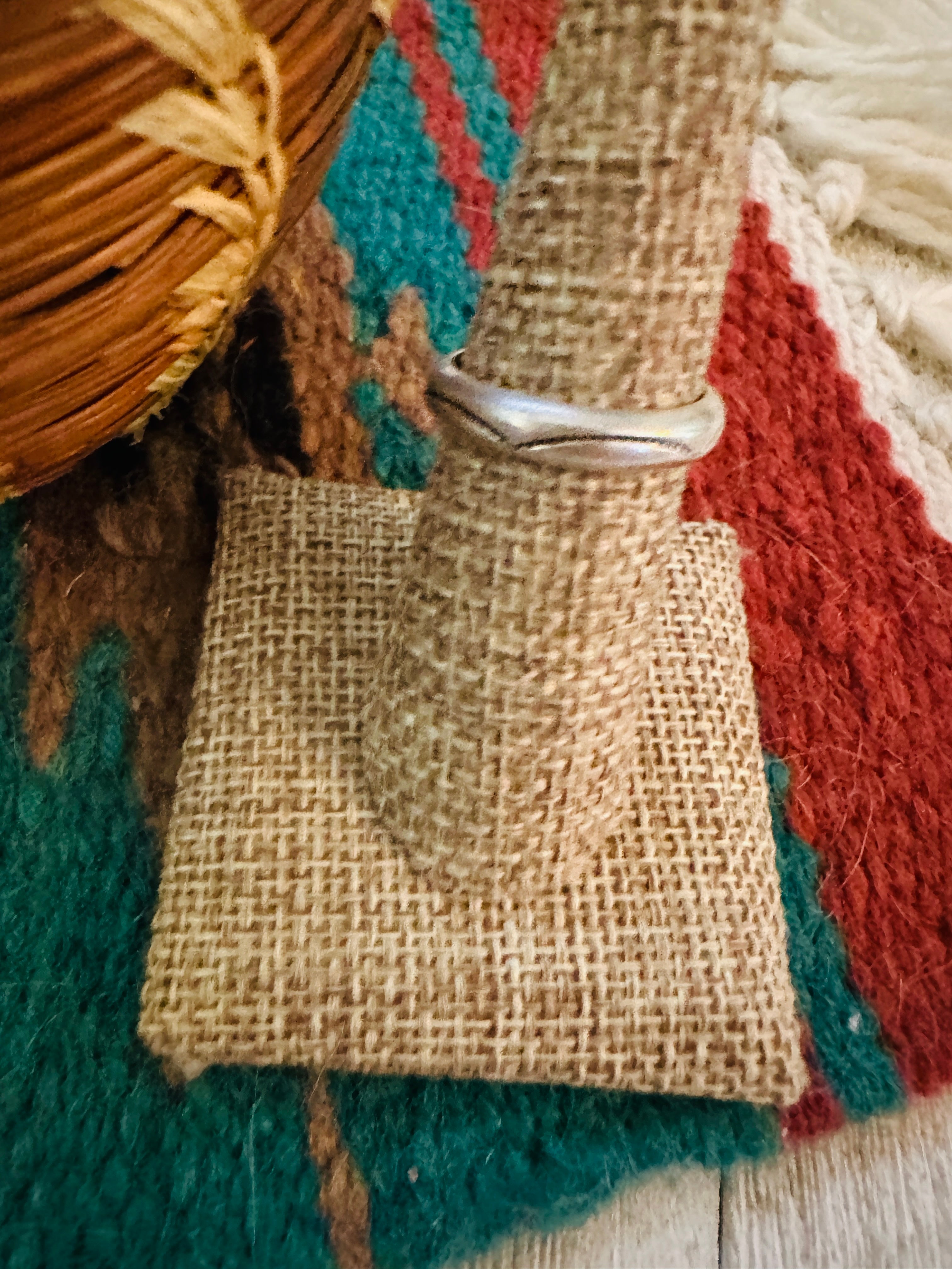 Handcrafted Sterling Silver Band Ring Size 6.75