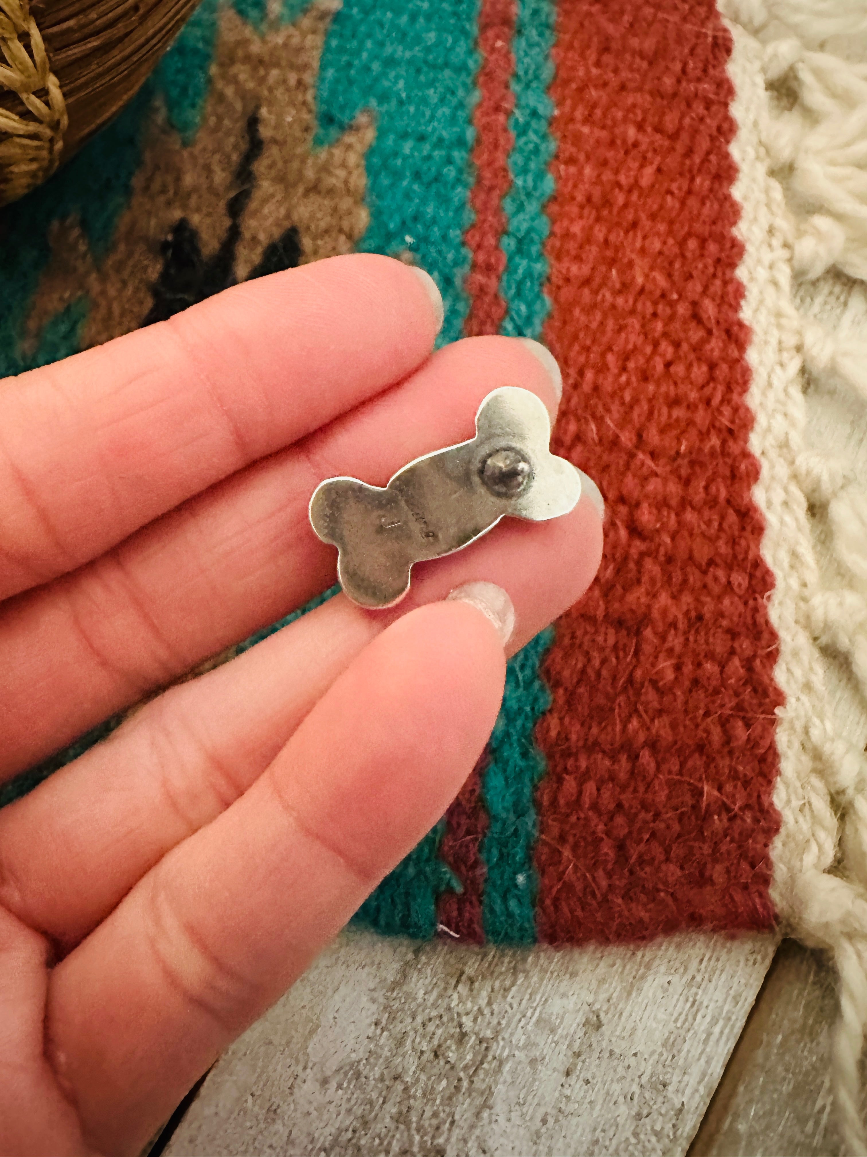 Navajo Sterling Silver & Turquoise Post Earrings