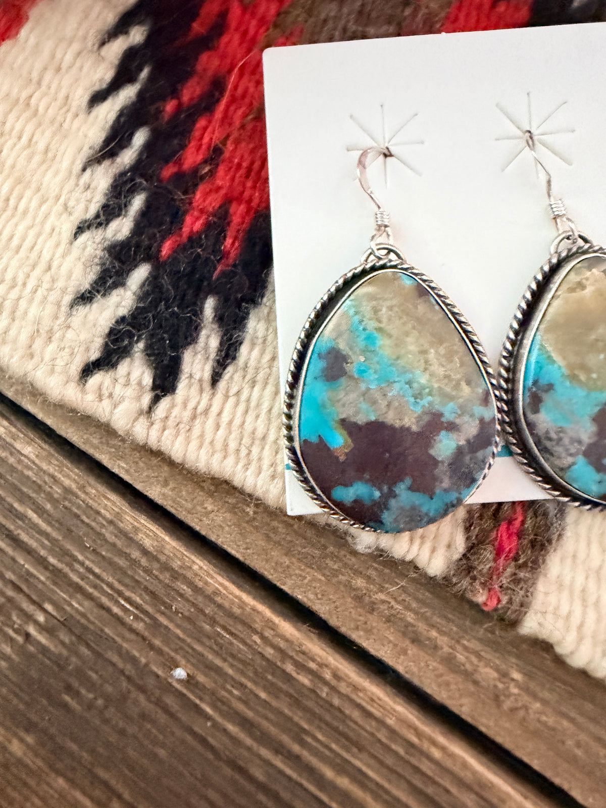 Handcrafted Turquoise & Sterling Silver Dangle Earrings