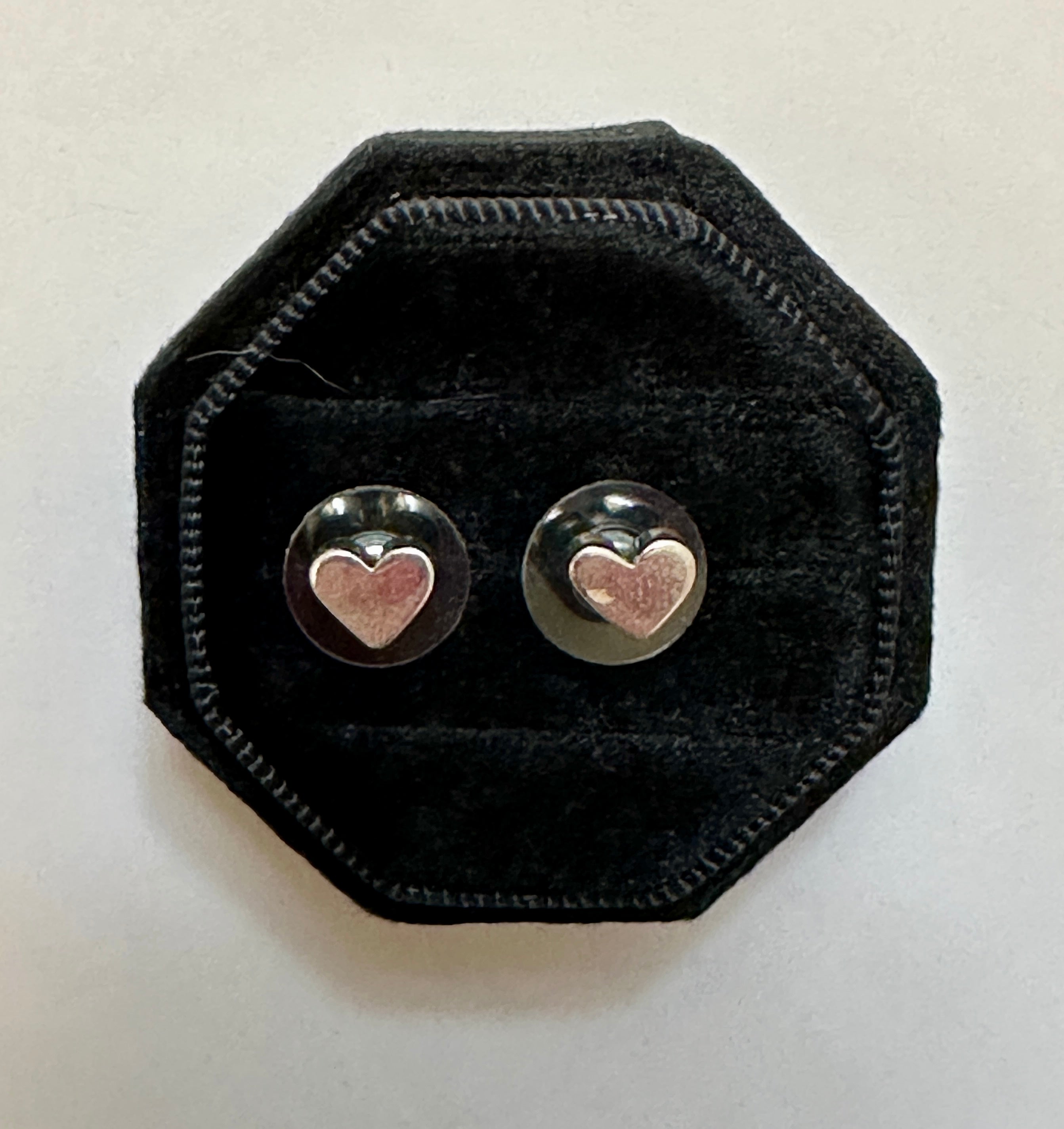 Tiny Heart Sterling Silver Stud Earrings